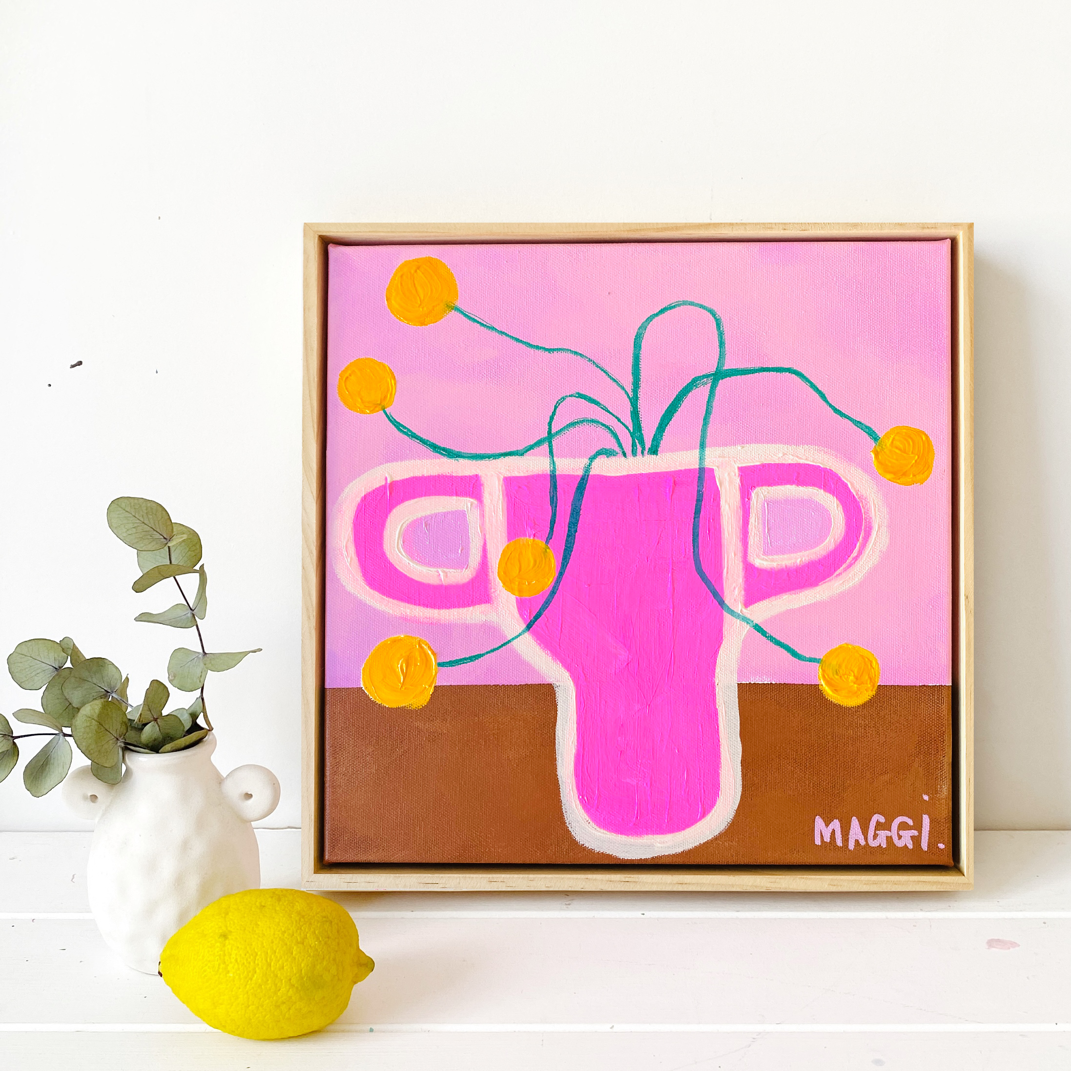 Wonky Vessel With Yellow Mm Mm Mm