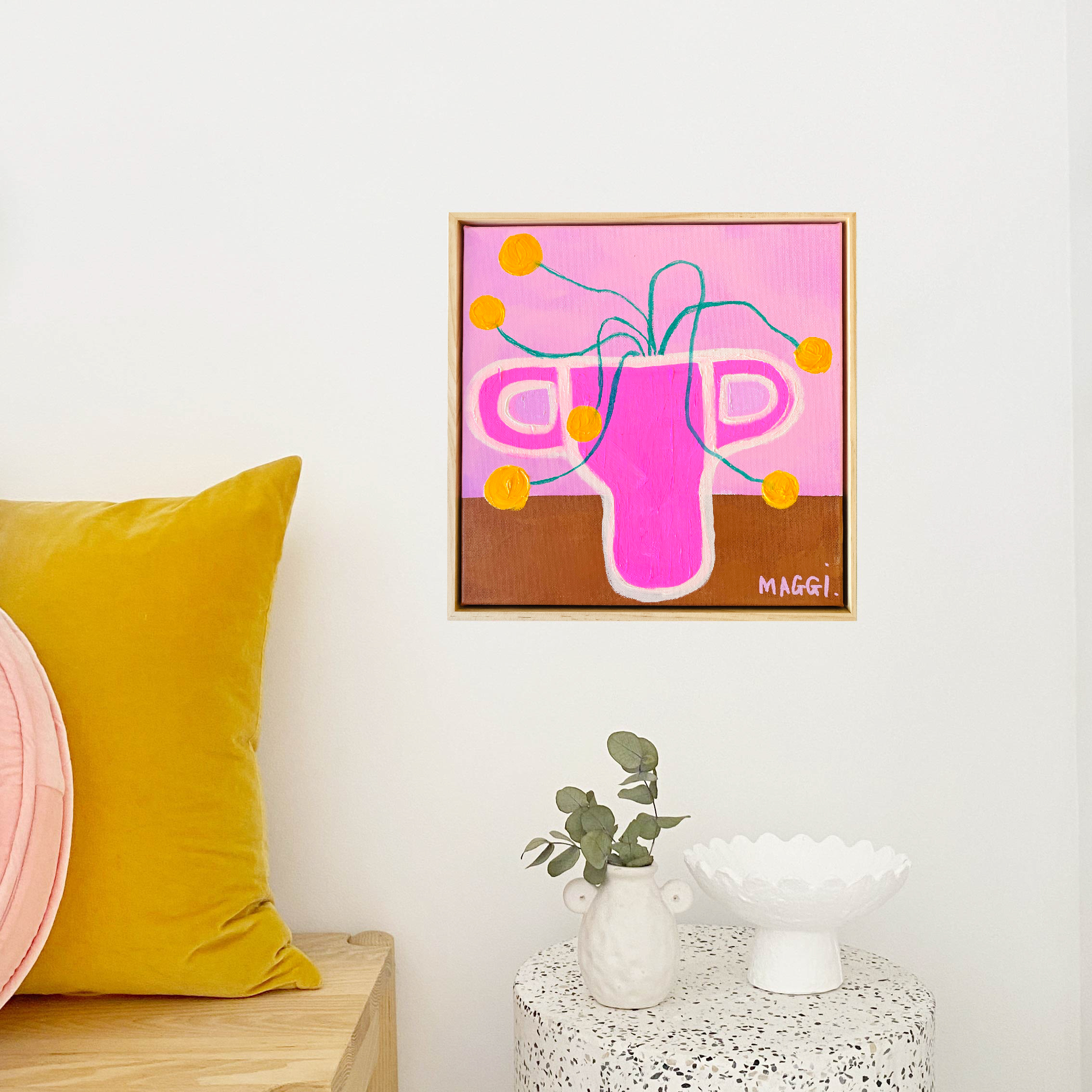 Wonky Vessel With Yellow Mm Mm