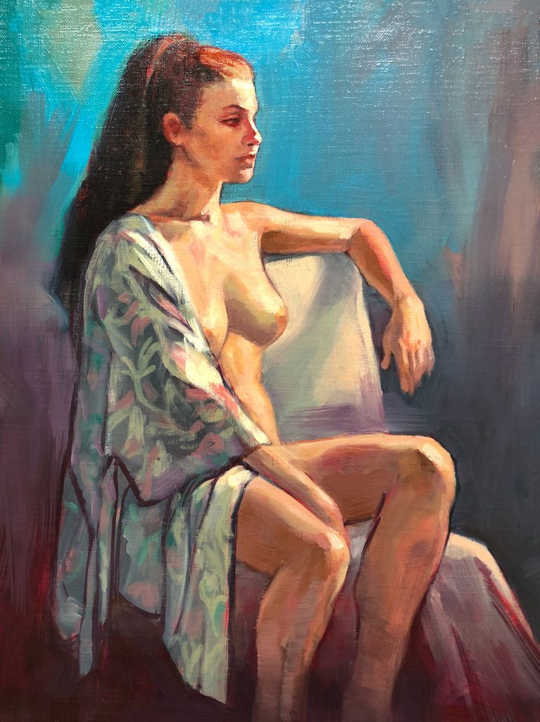 Female Nude in Kimono