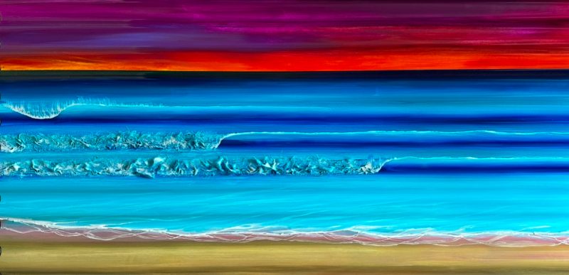 Sunset Sets Stacked to the horizon