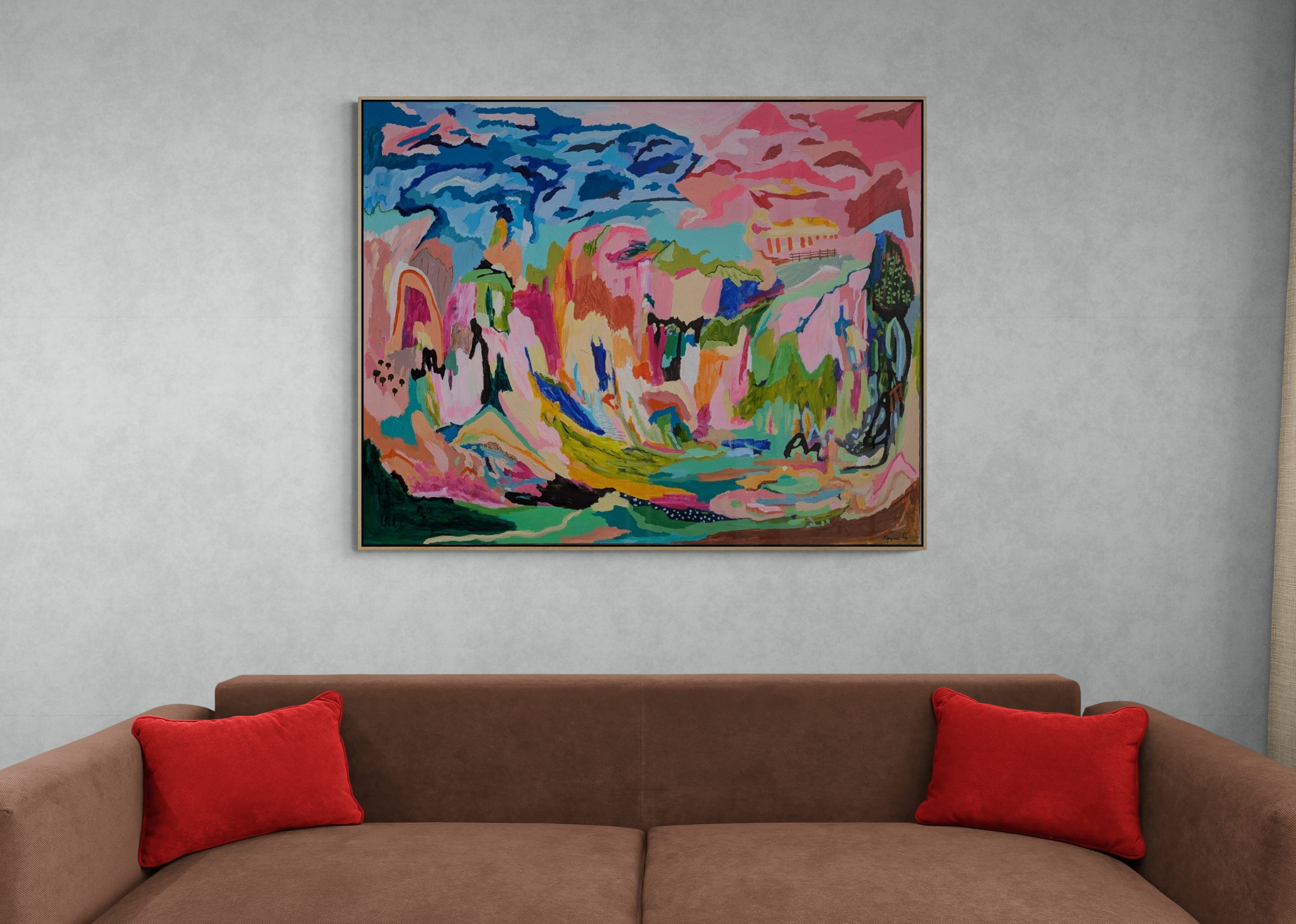 Minimal Living Room With Comfy Sofa (2)