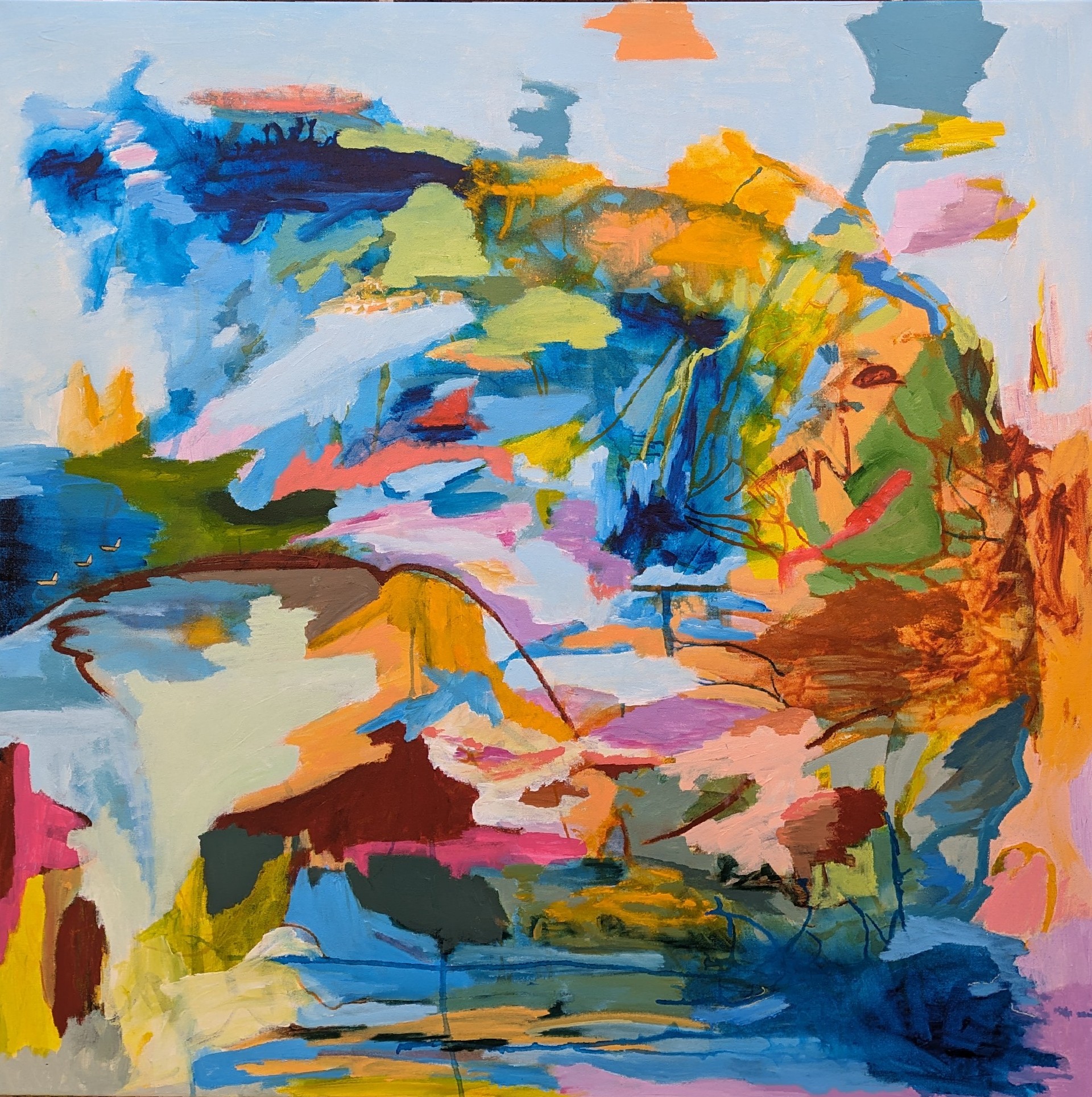 Storms & Rainbows Alpana Rai 100 X 100 Cm $1600 Arttoart Affordable Art Fair