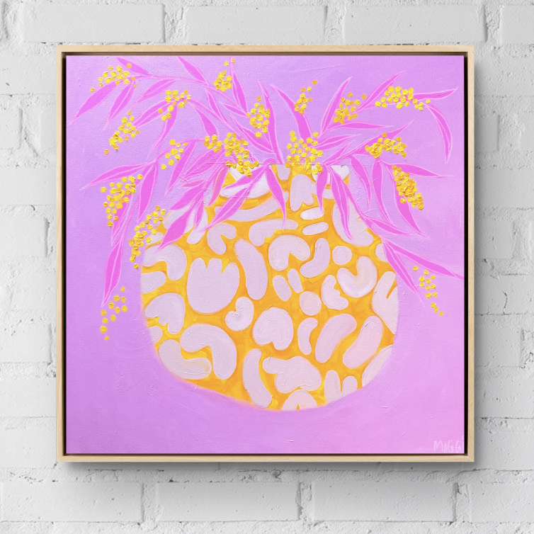 Wonky Vase With Wattle