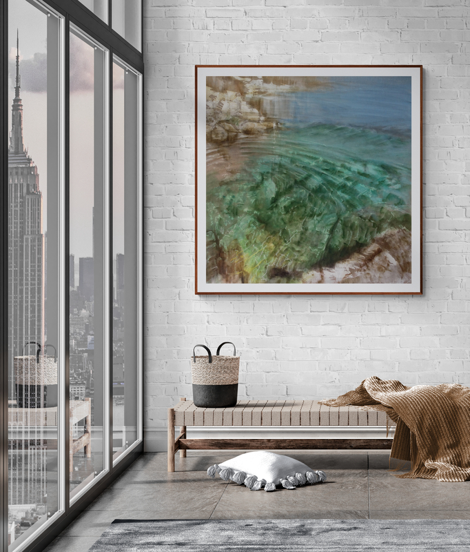 Canvy Ripple Effect Industrial Style Living Room With Staircase