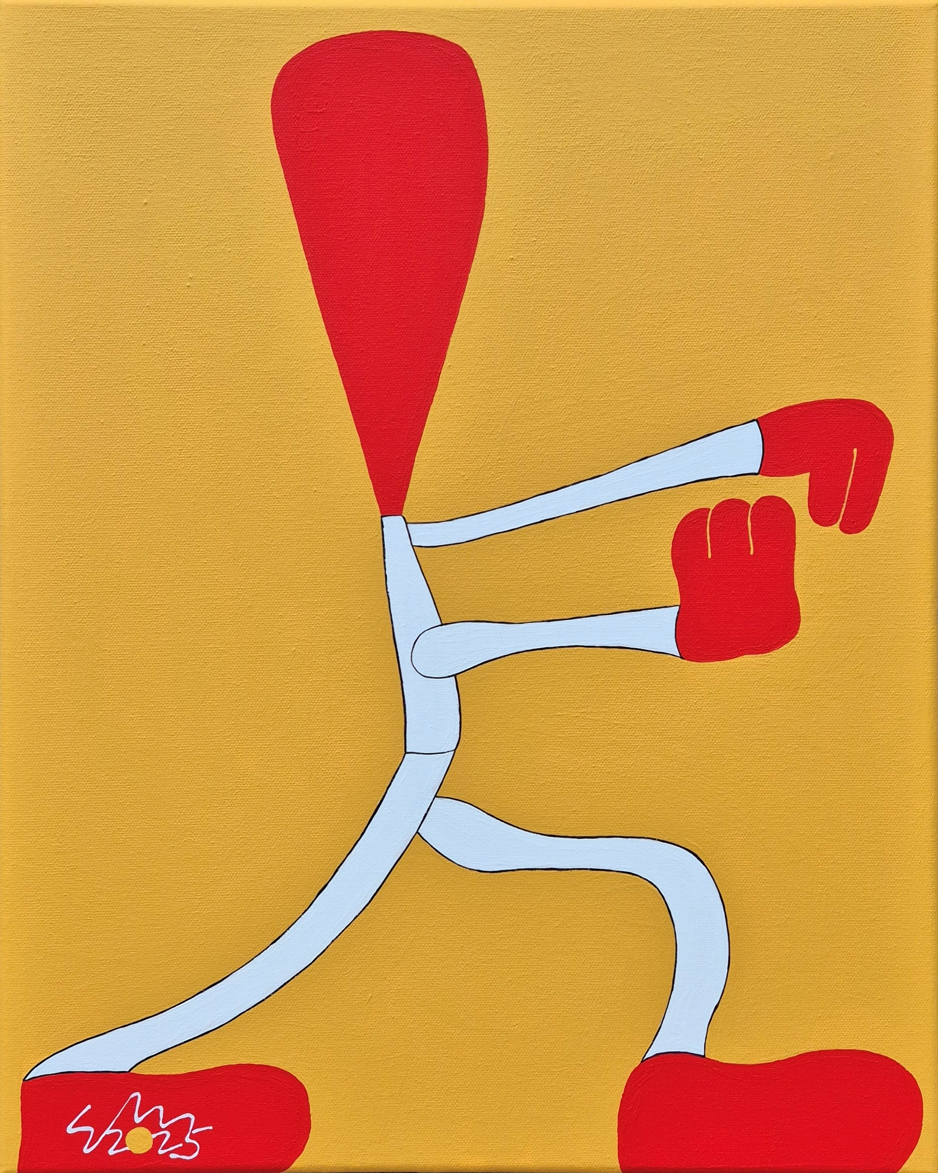 The Taichi Practitioner 2025 Acrylic On Canvas 40.6cm X 50.8cm X 1.8cm