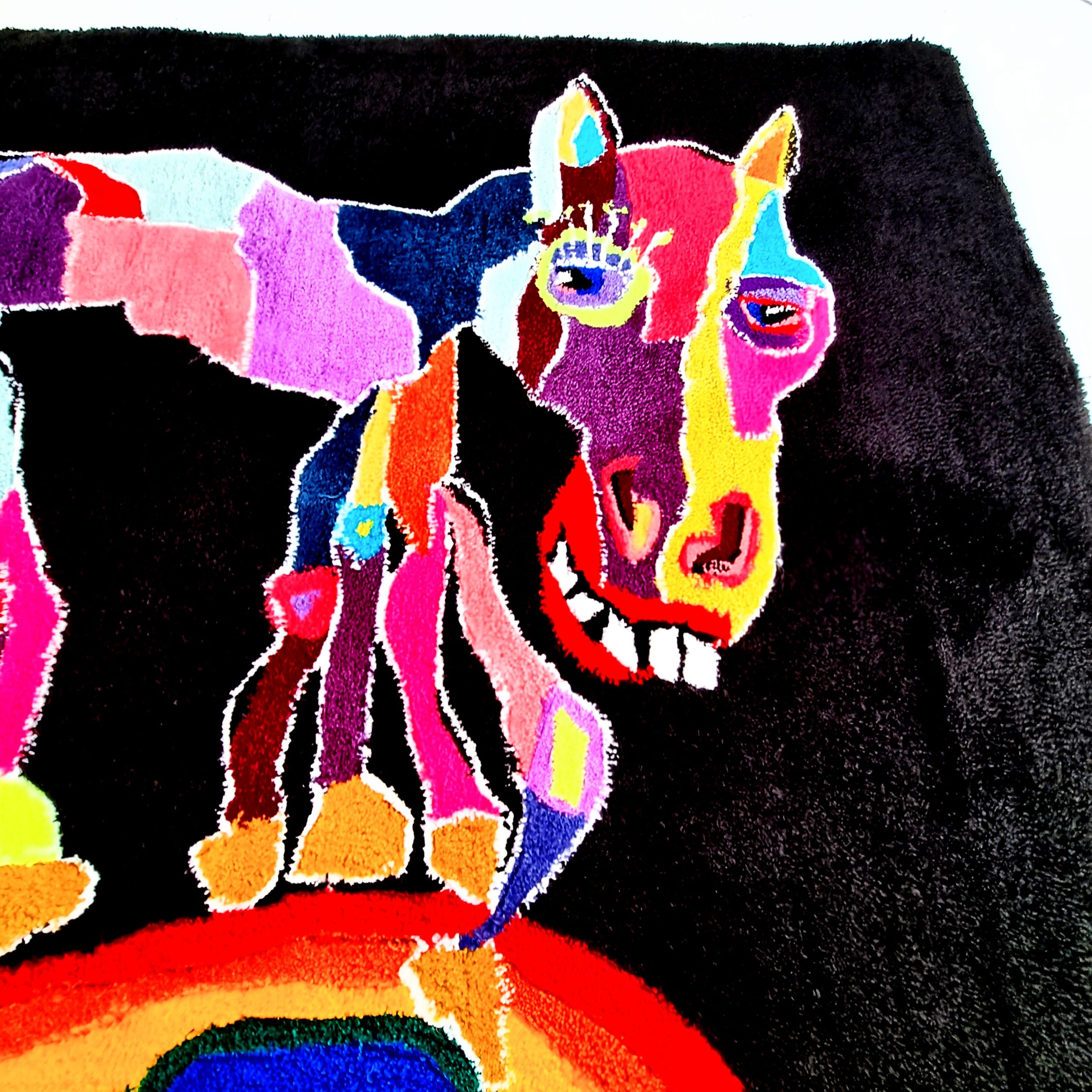 Sleipner And The Rainbow Bridge Rug Detail