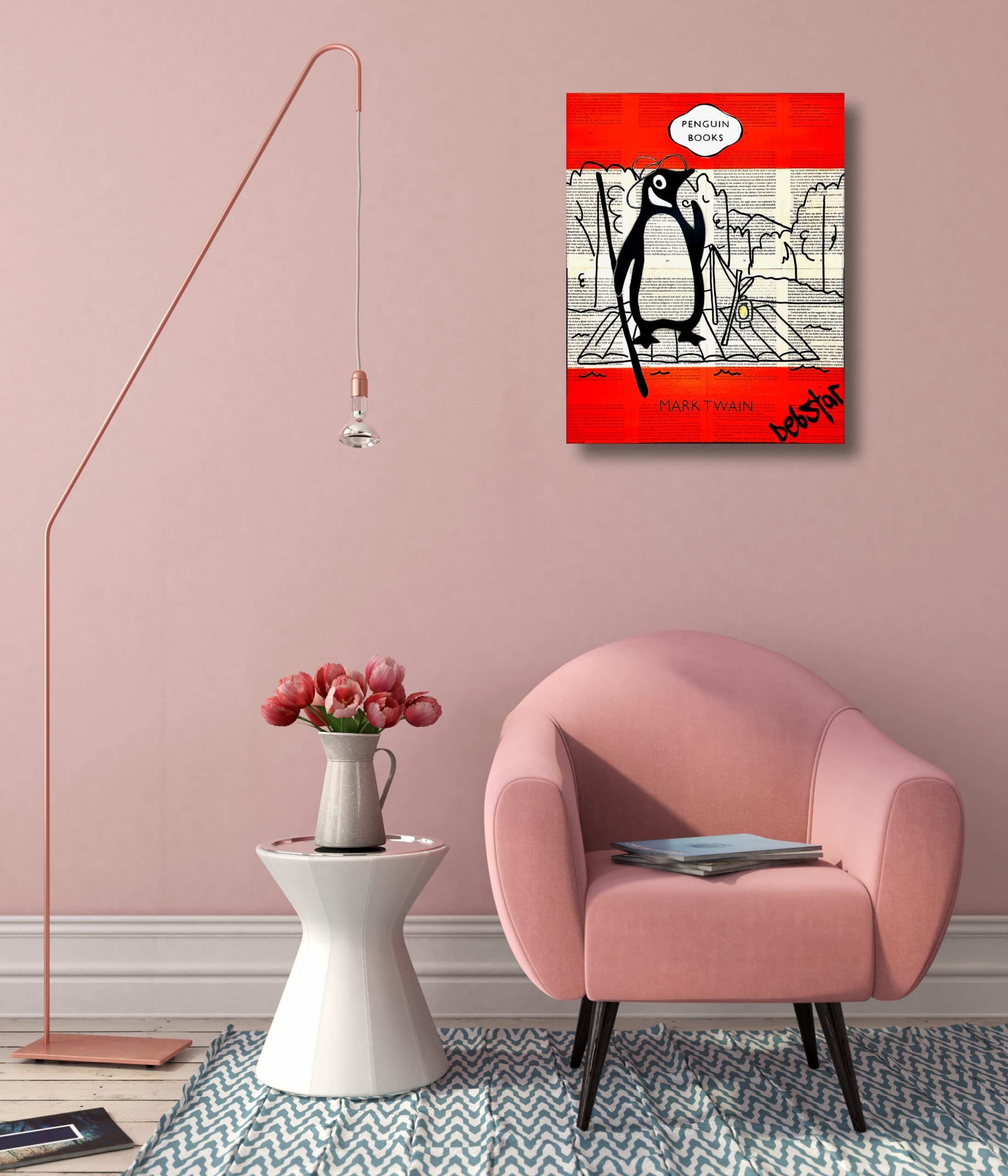 Penguin Books Adventures Of Huckleberry Finn Pop Art Deborah Lang Art Urban Canvas 4