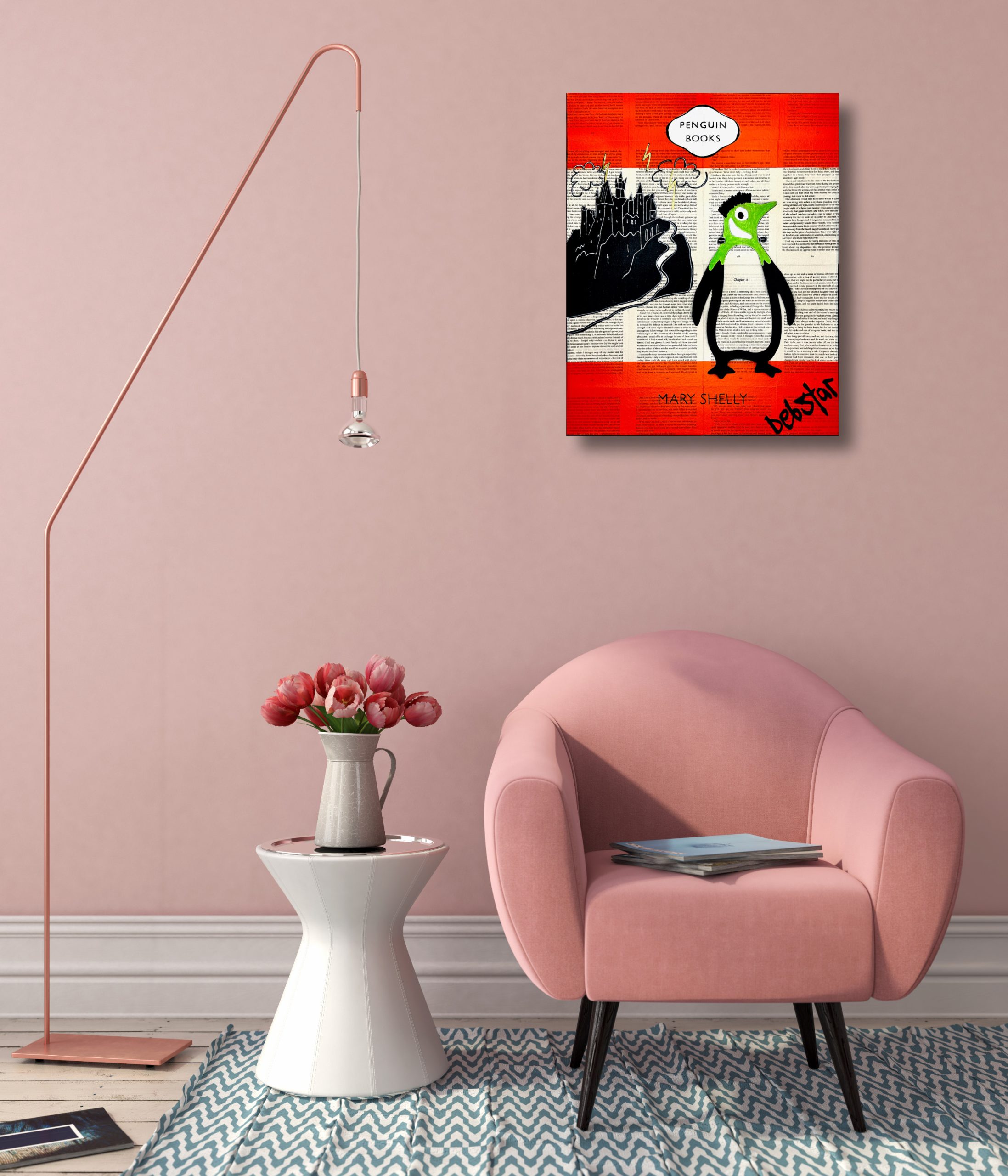 Penguin Book Frankenstein Pop Art Deborah Lang Debstar Art Urban Canvas 2