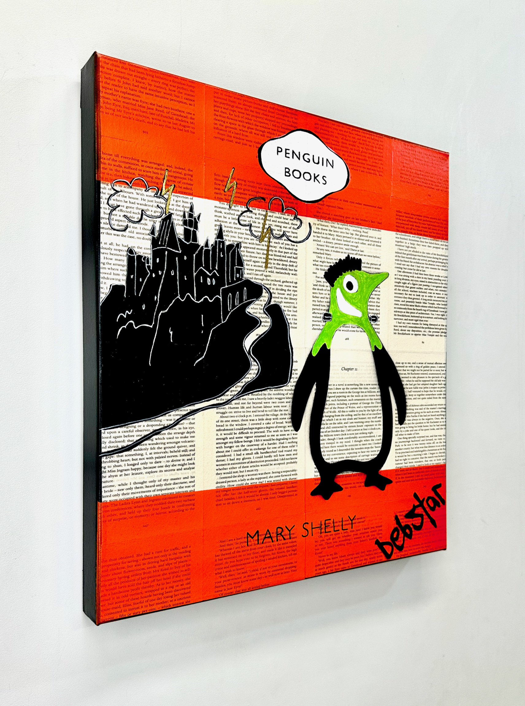 Penguin Book Frankenstein Pop Art Deborah Lang Debstar Art Urban Canvas 3