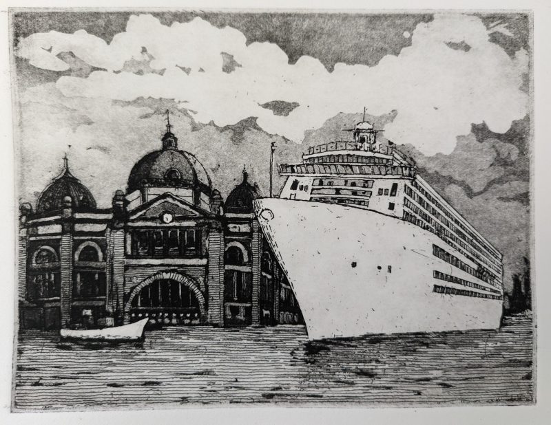 Cruising down Flinders Street