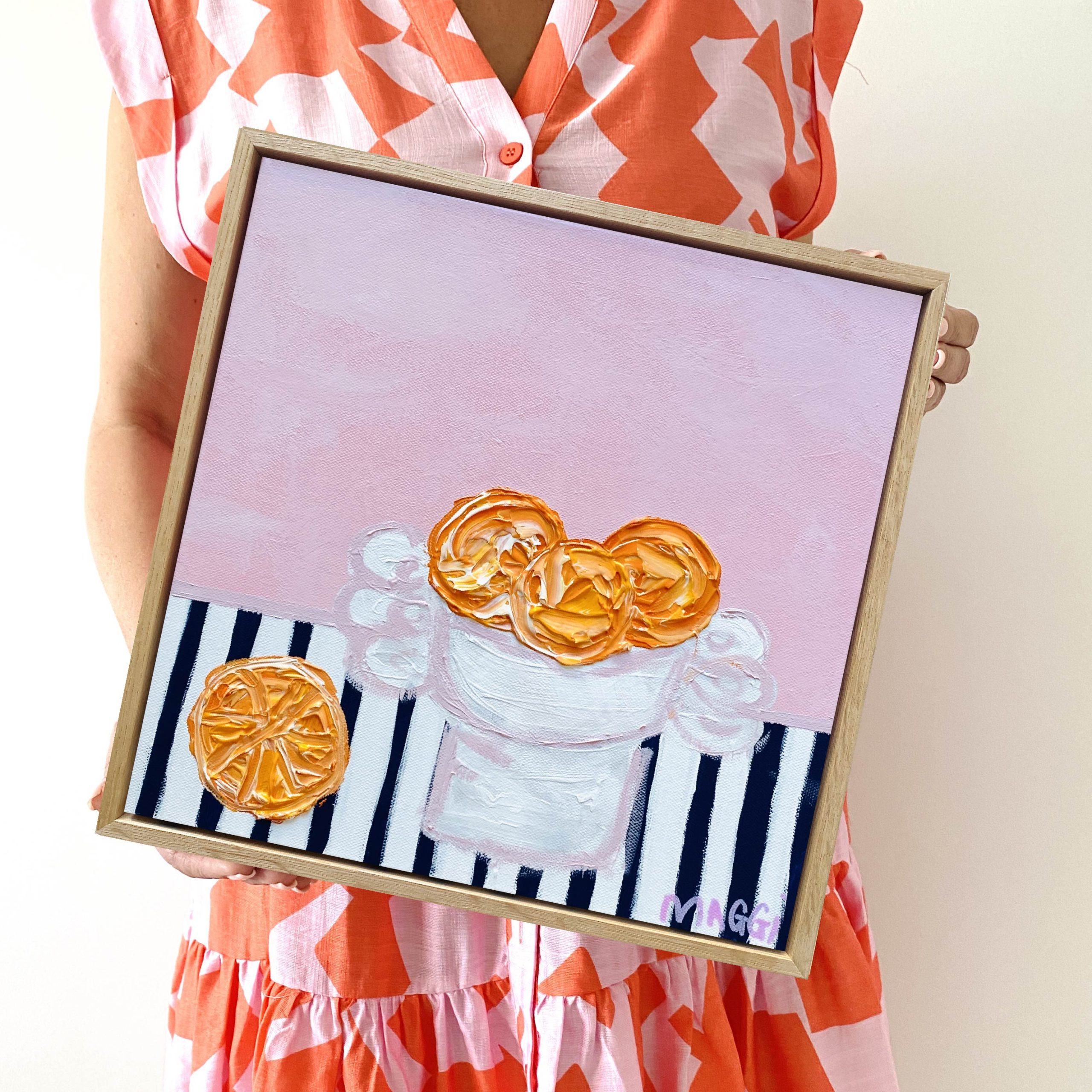 Little Bowl With Oranges On Stripes Maggi