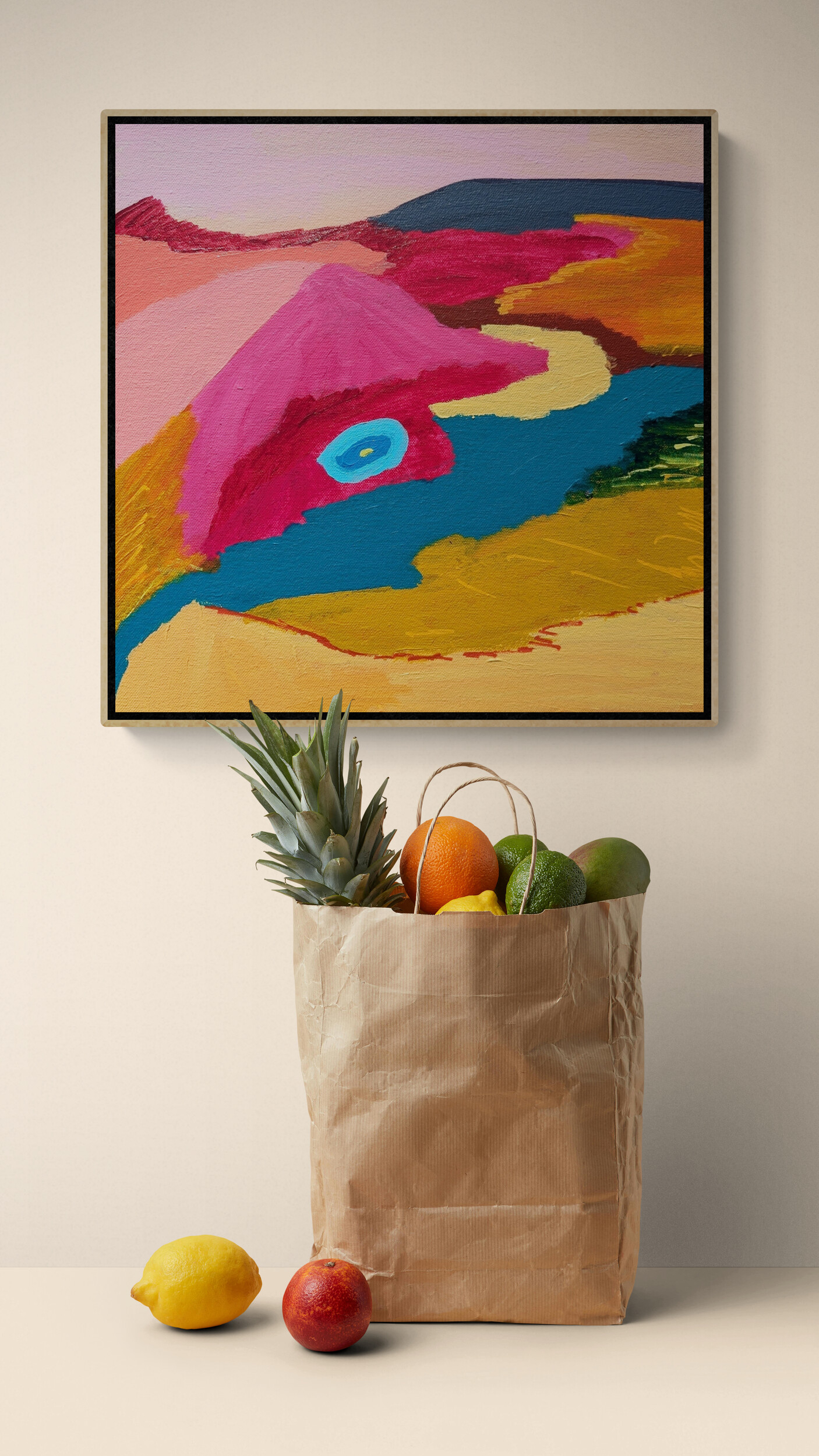 Bag Of Fruit Sitting On A Kitchen Bench (6)