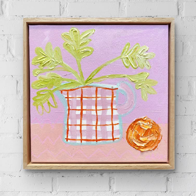 Stripey Jug With Orange