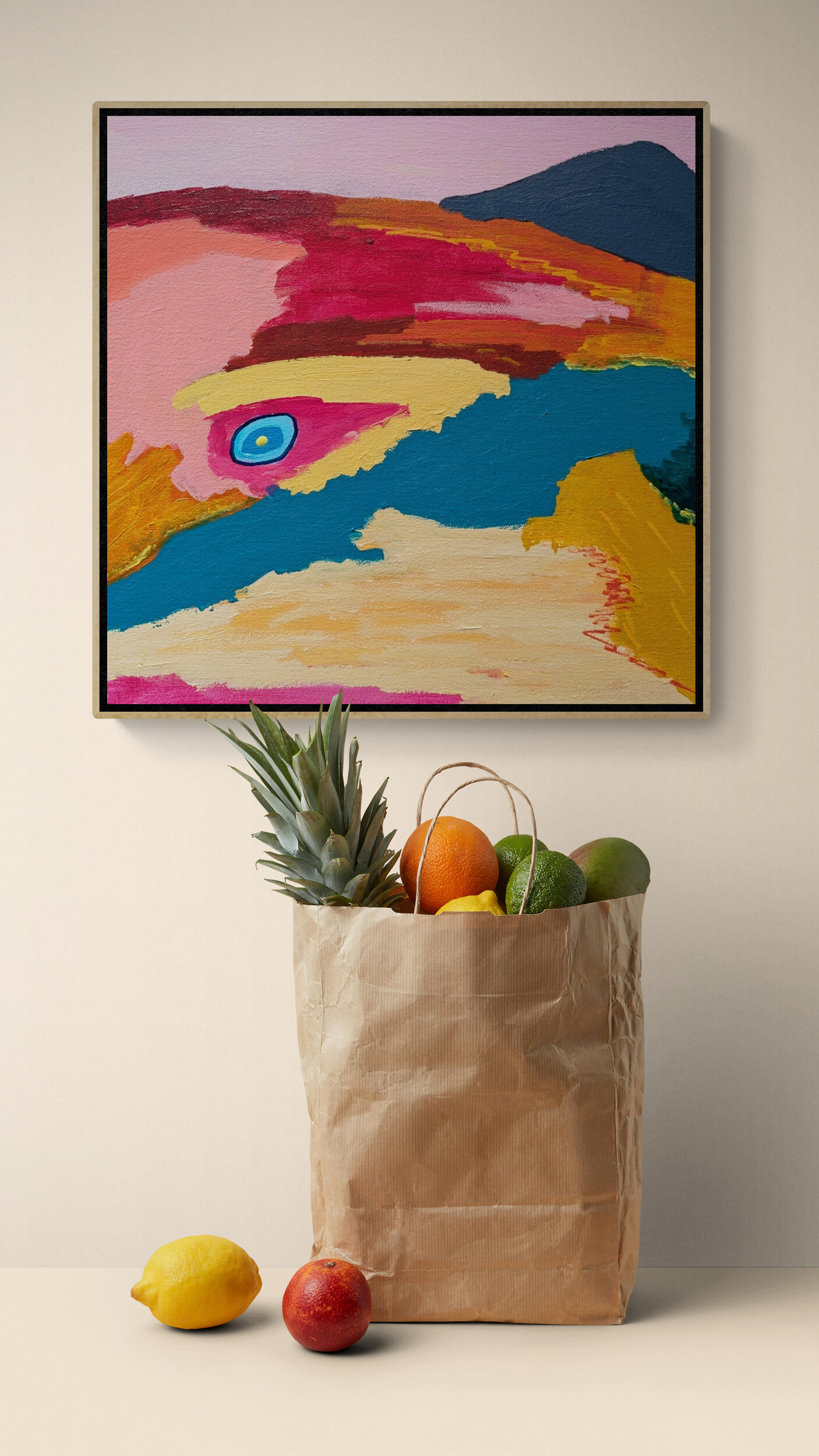 Bag Of Fruit Sitting On A Kitchen Bench (7)