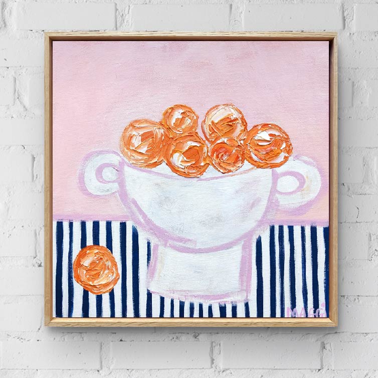 Wonky Urn With Oranges