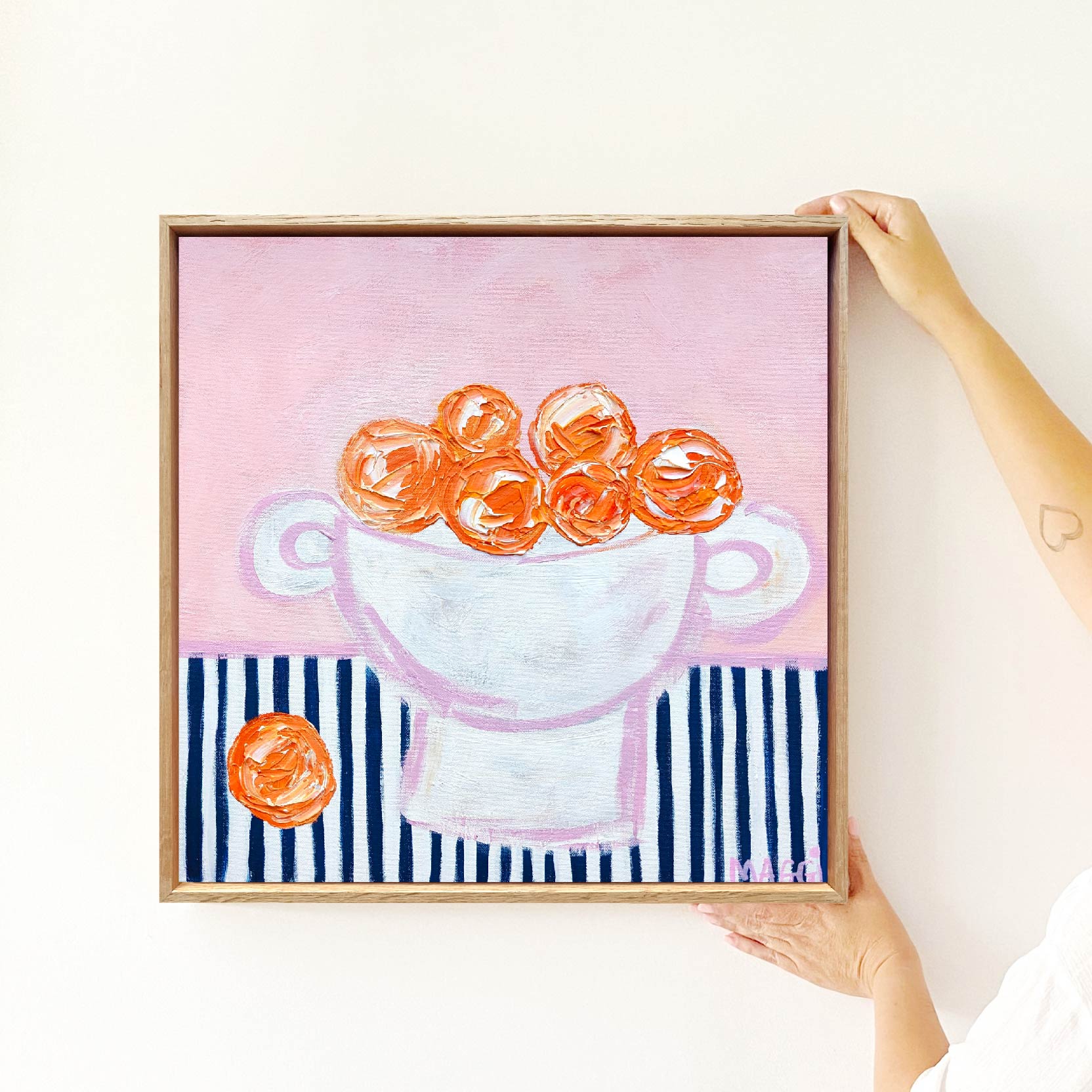 Wonky Urn With Oranges Mm Mm