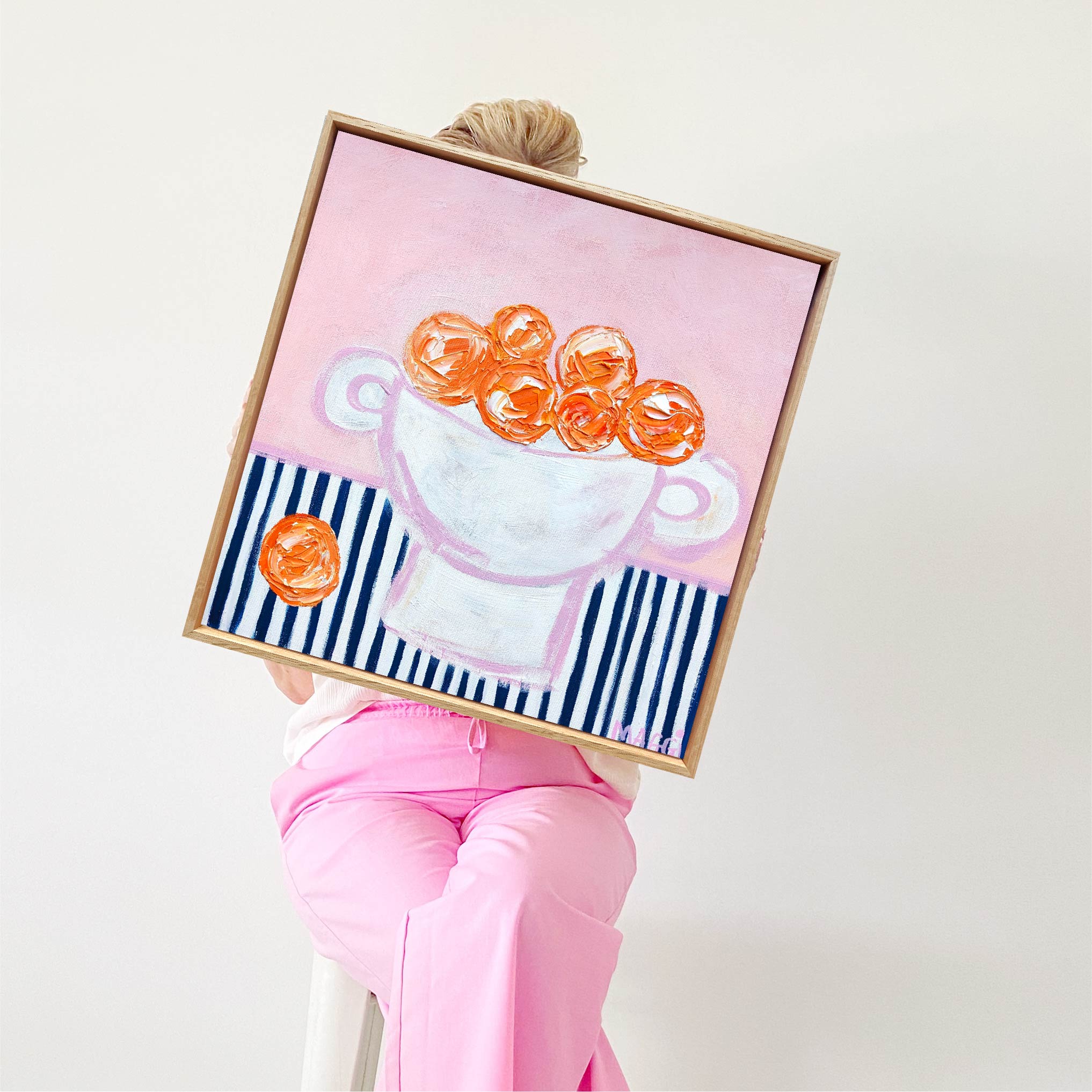 Wonky Urn With Oranges