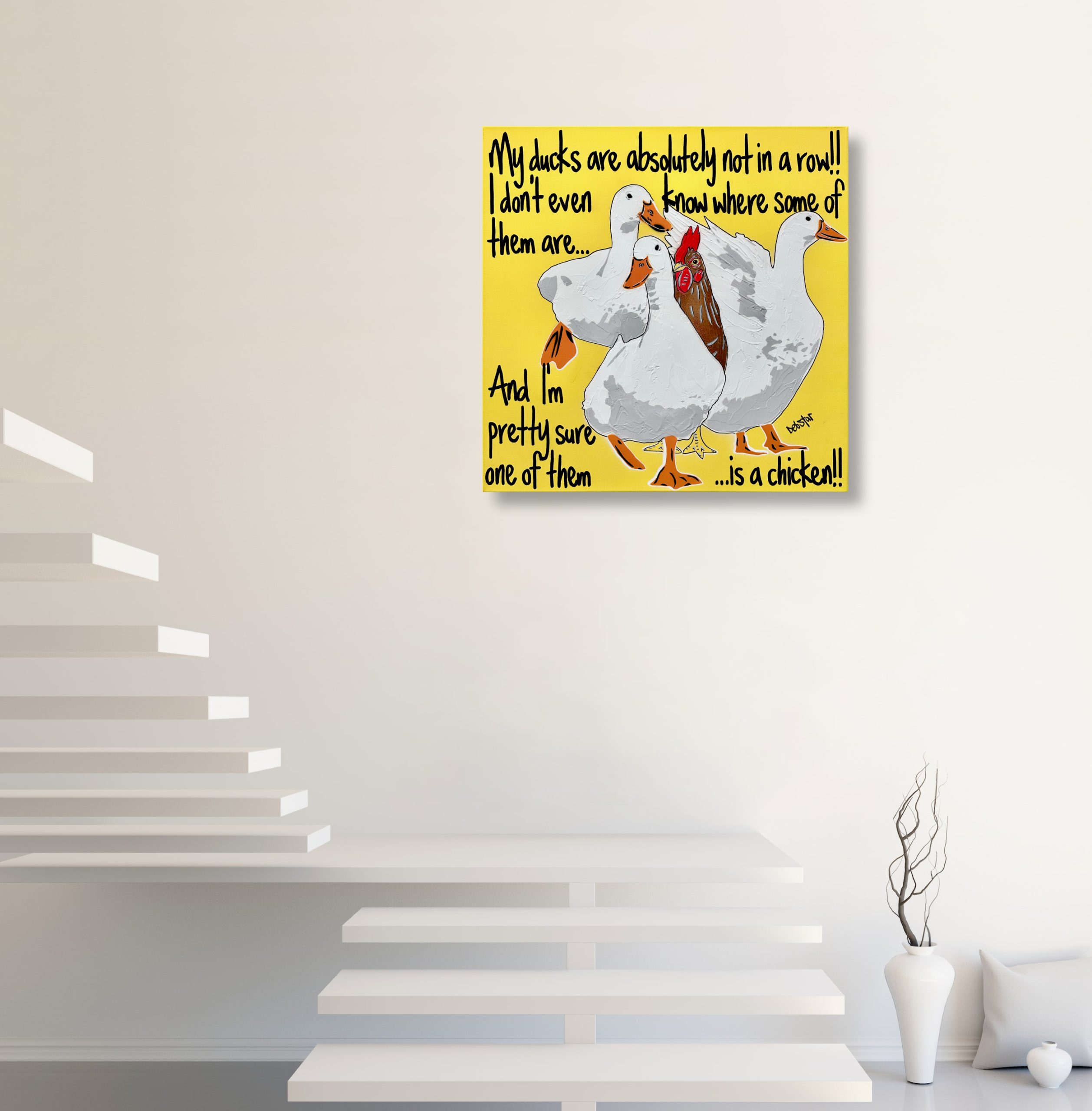 Ducks In A Row Yellow Chicken Pop Art Deborah Lang Debstar Art Urban Canvas 7