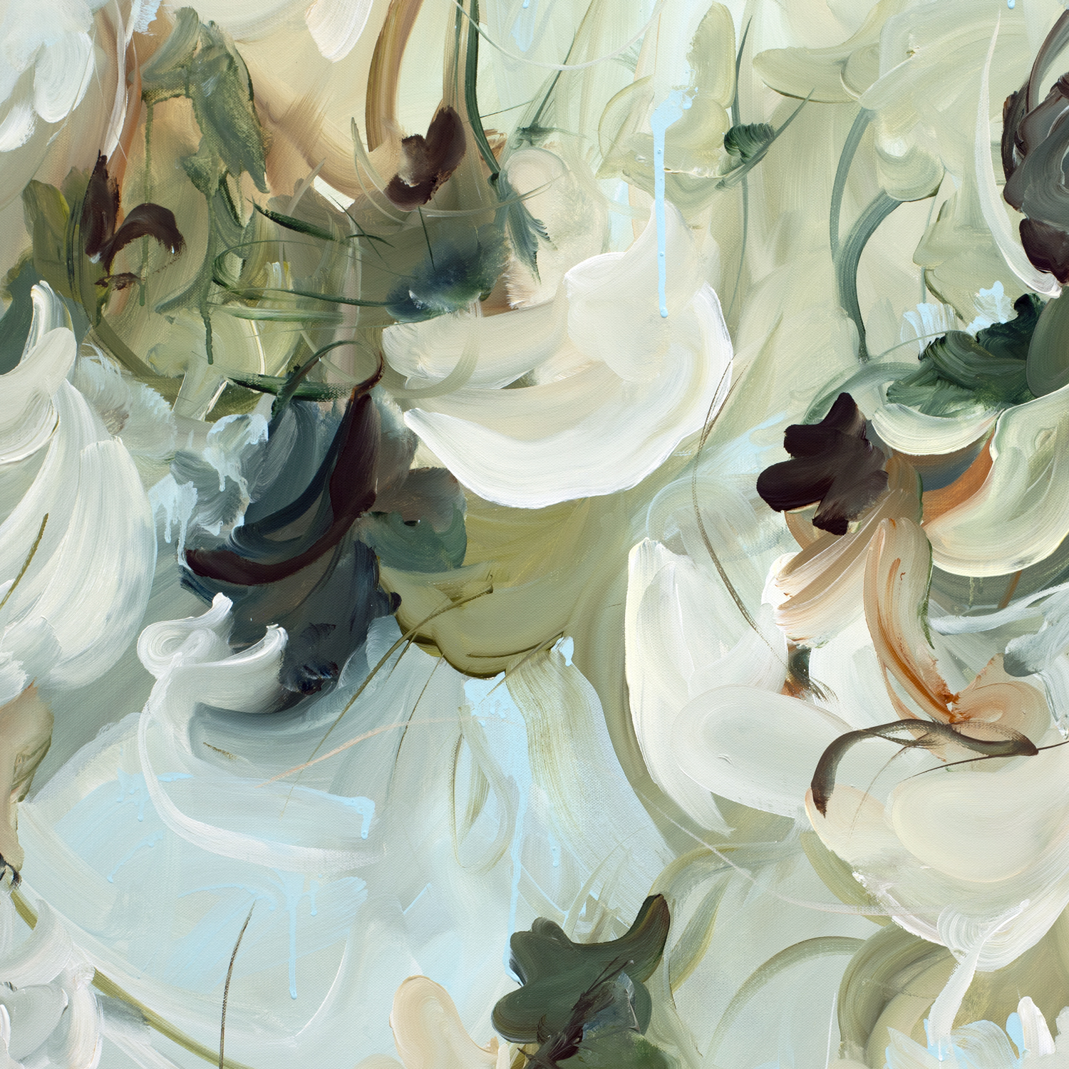 Calming Wildflowers Original Art Crop