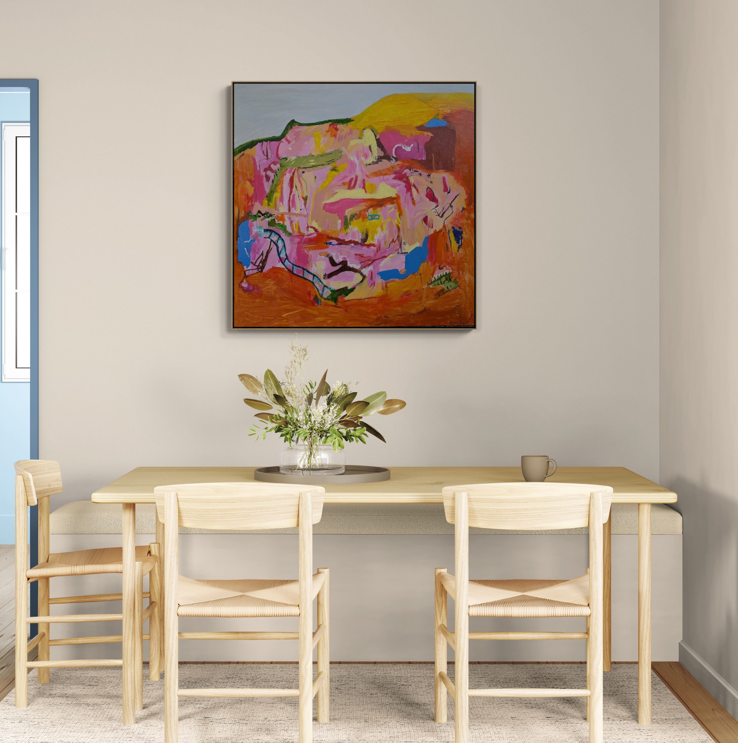 Dining Area With Wooden Table And Chairs (1)