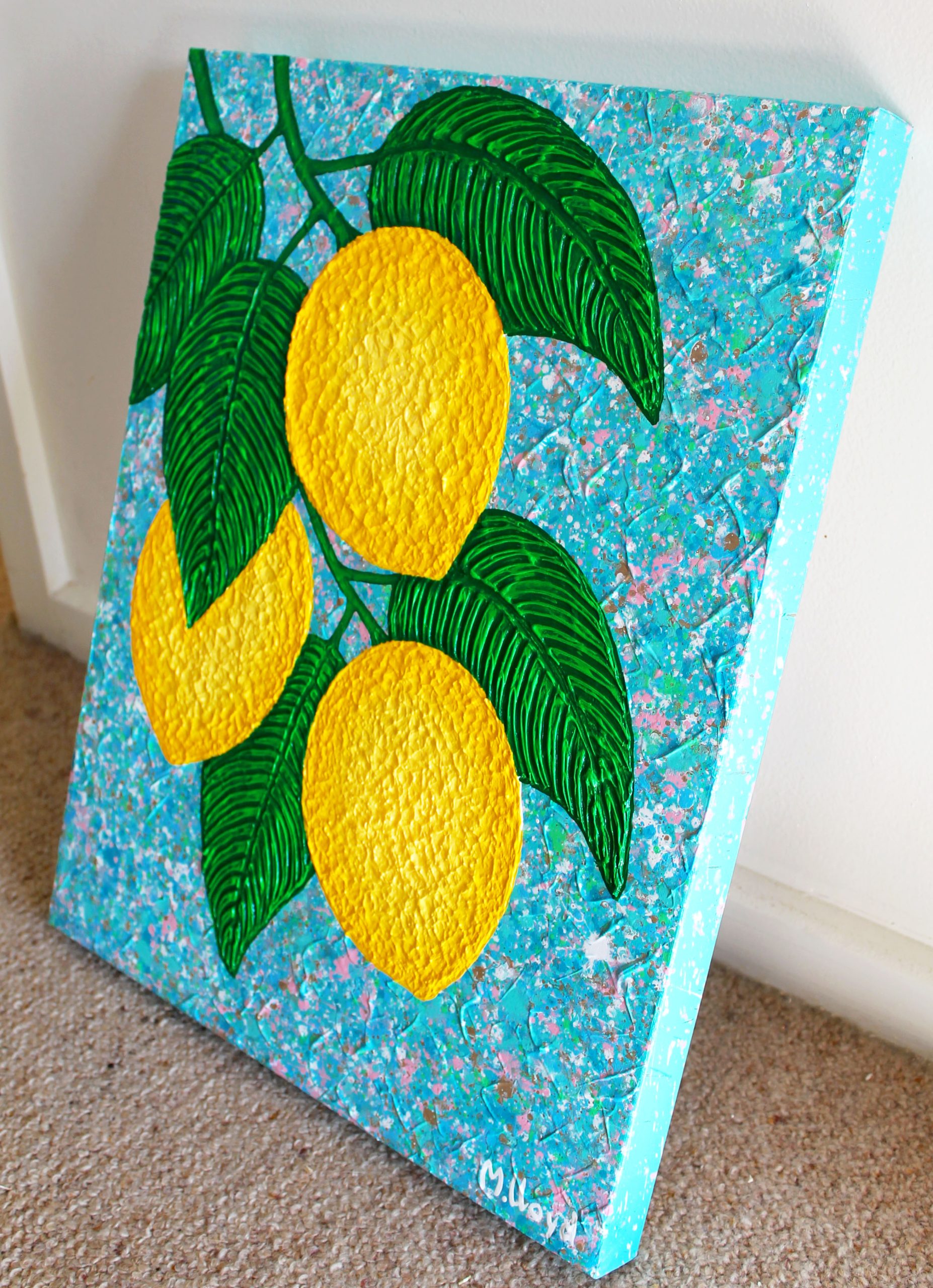 Side Lemons Tree Miranda Lloyd Blue Skies 40 X 50cm Miranda Lloyd
