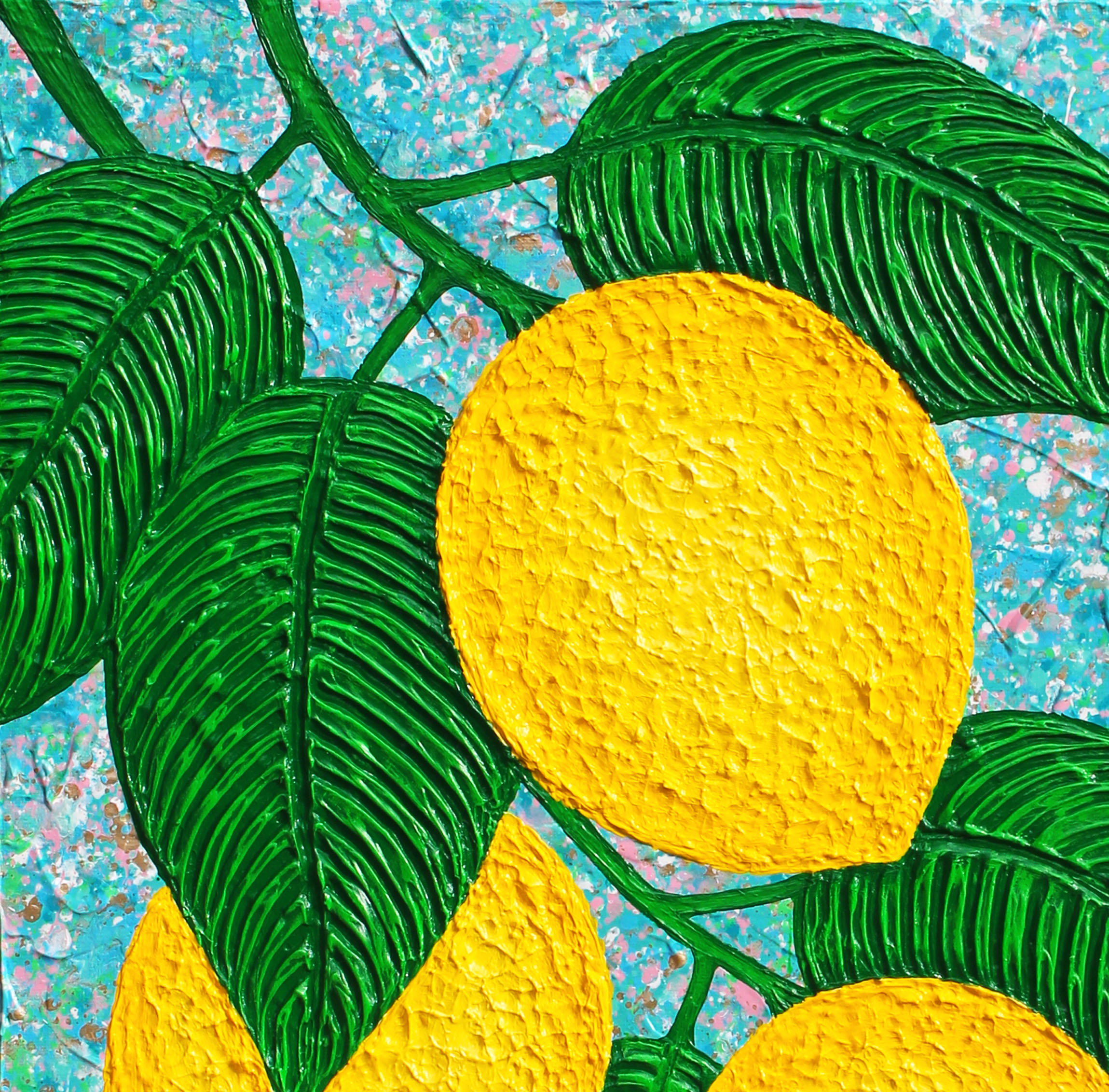 Textures 1 Lemons Tree Miranda Lloyd Blue Skies 40 X 50cm Miranda Lloyd