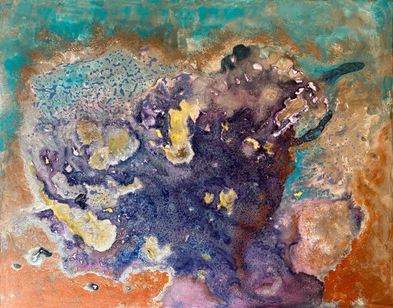 Beautiful Planet vi – abstract study in mixed media