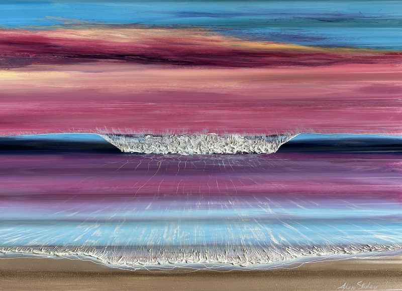 Waves stacked to the horizon