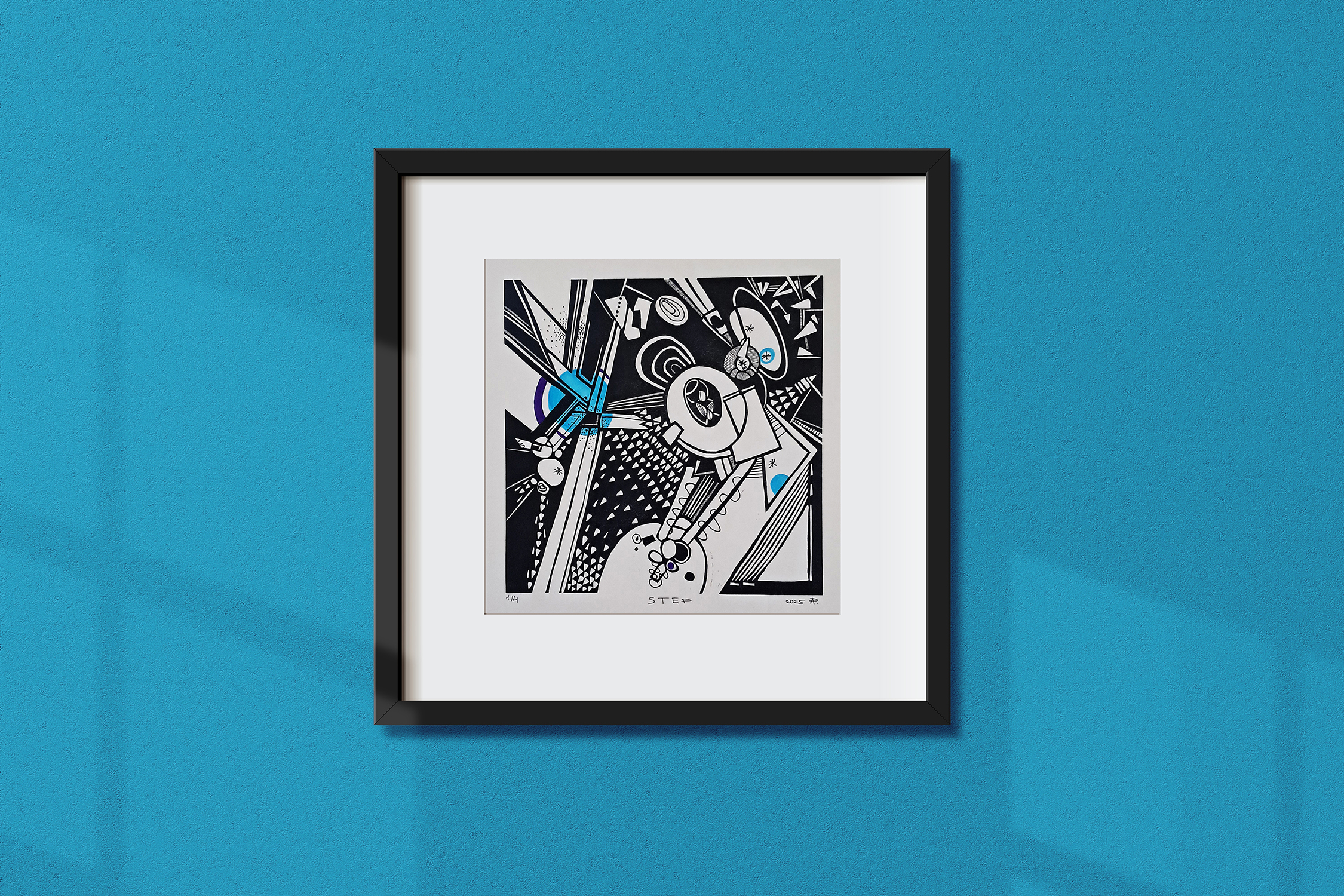 Minimal Empty Square Black Frame Picture Mock Up