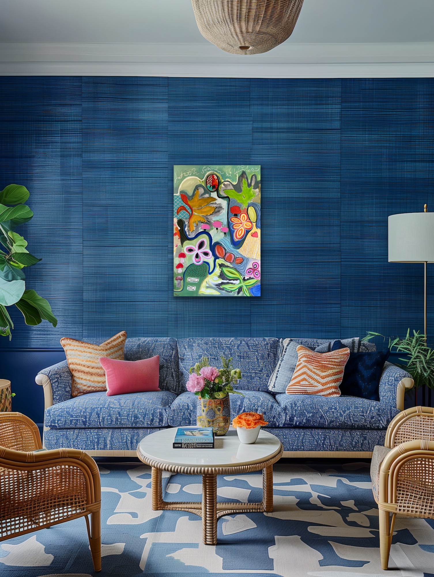 Letters From Autumn Insitu Blue Wall