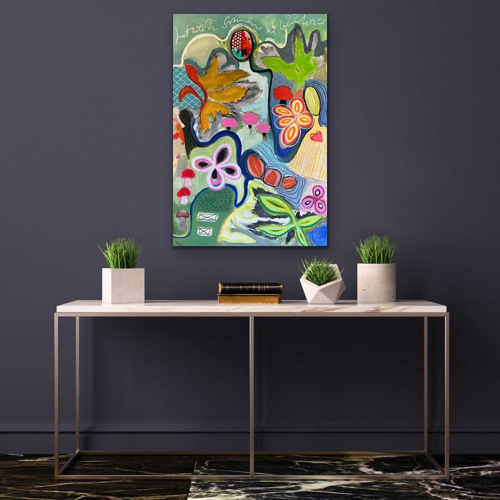 Letters From Autumn Insitu Purple Wall