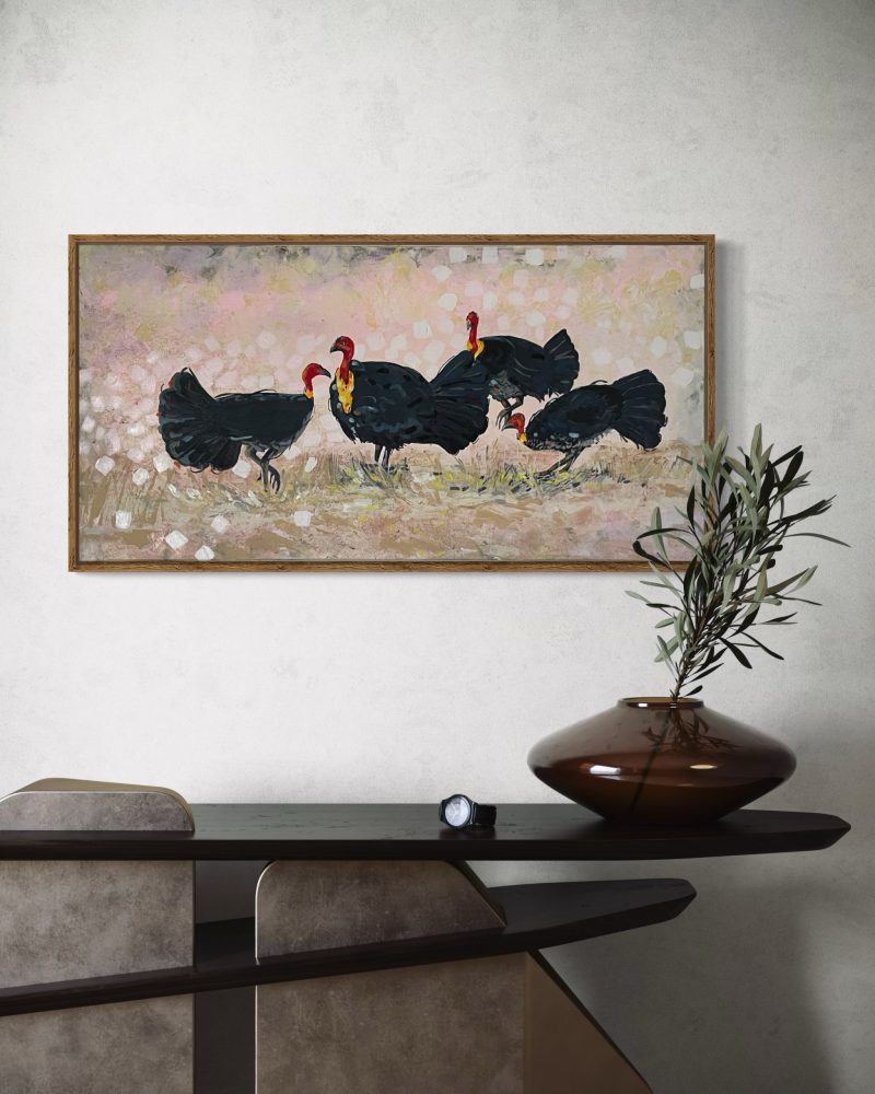 Brush turkeys out for a stroll