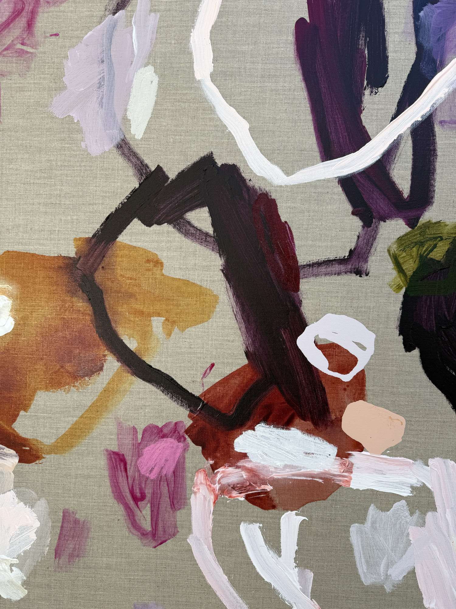 Australian Artist Rebecca Koerting Hey Stranger Abstract Painting 504 W