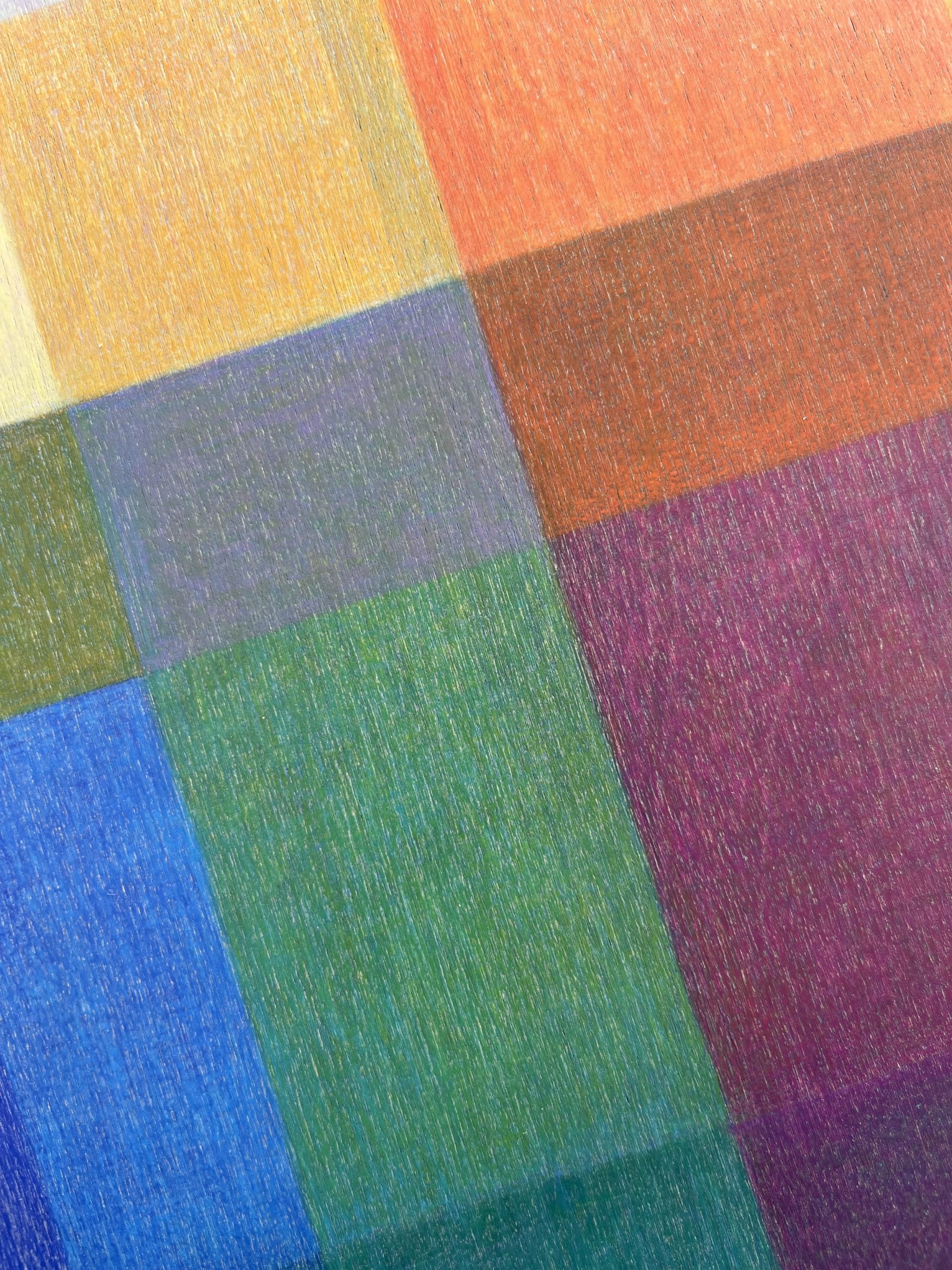Charlotte De Pace Detail Colourfields Iii Abstract Pencil On Board Art Lovers Australia