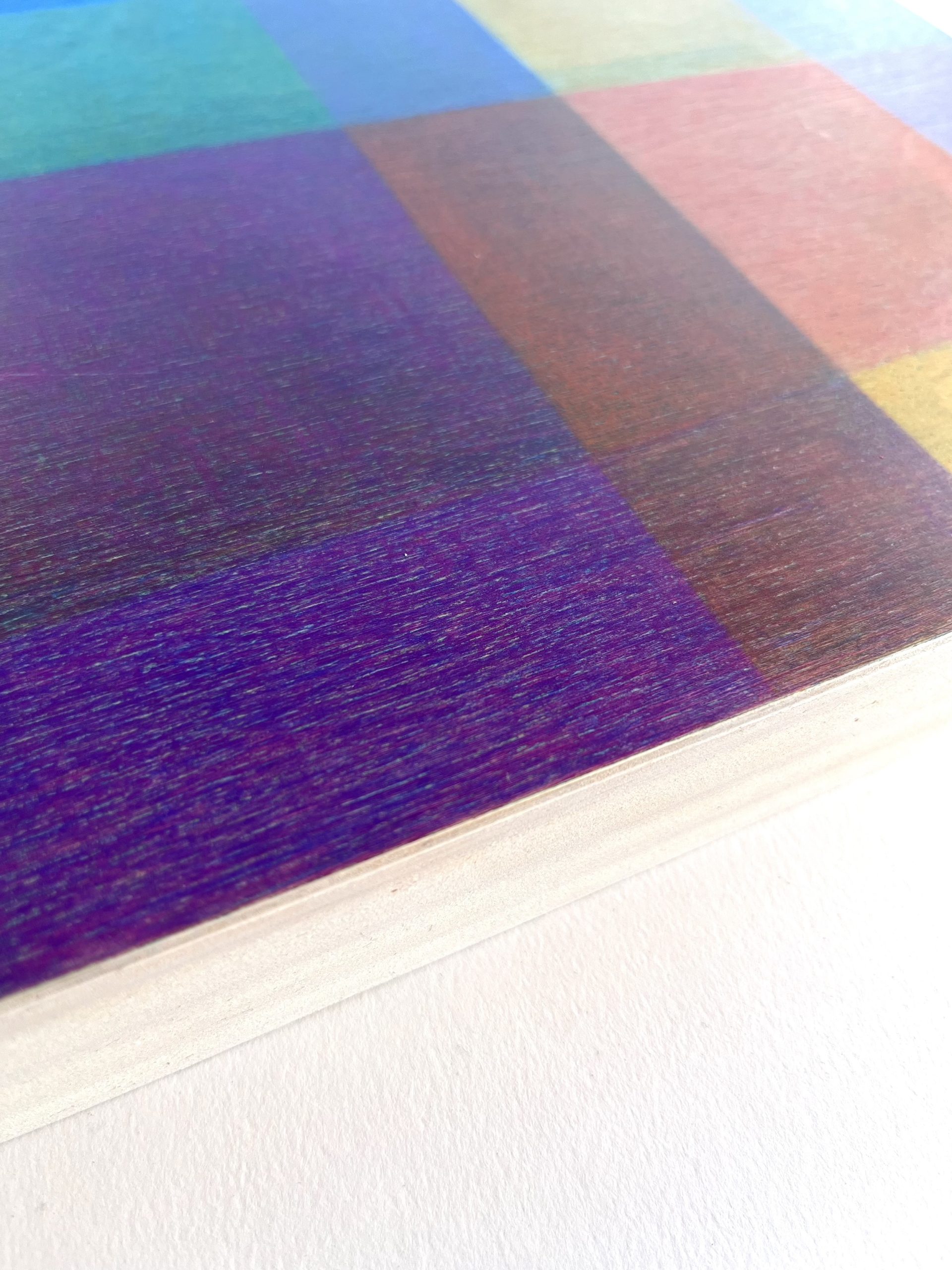 Charlotte De Pace Edge Colourfields Iii Abstract Pencil On Board Art Lovers Australia