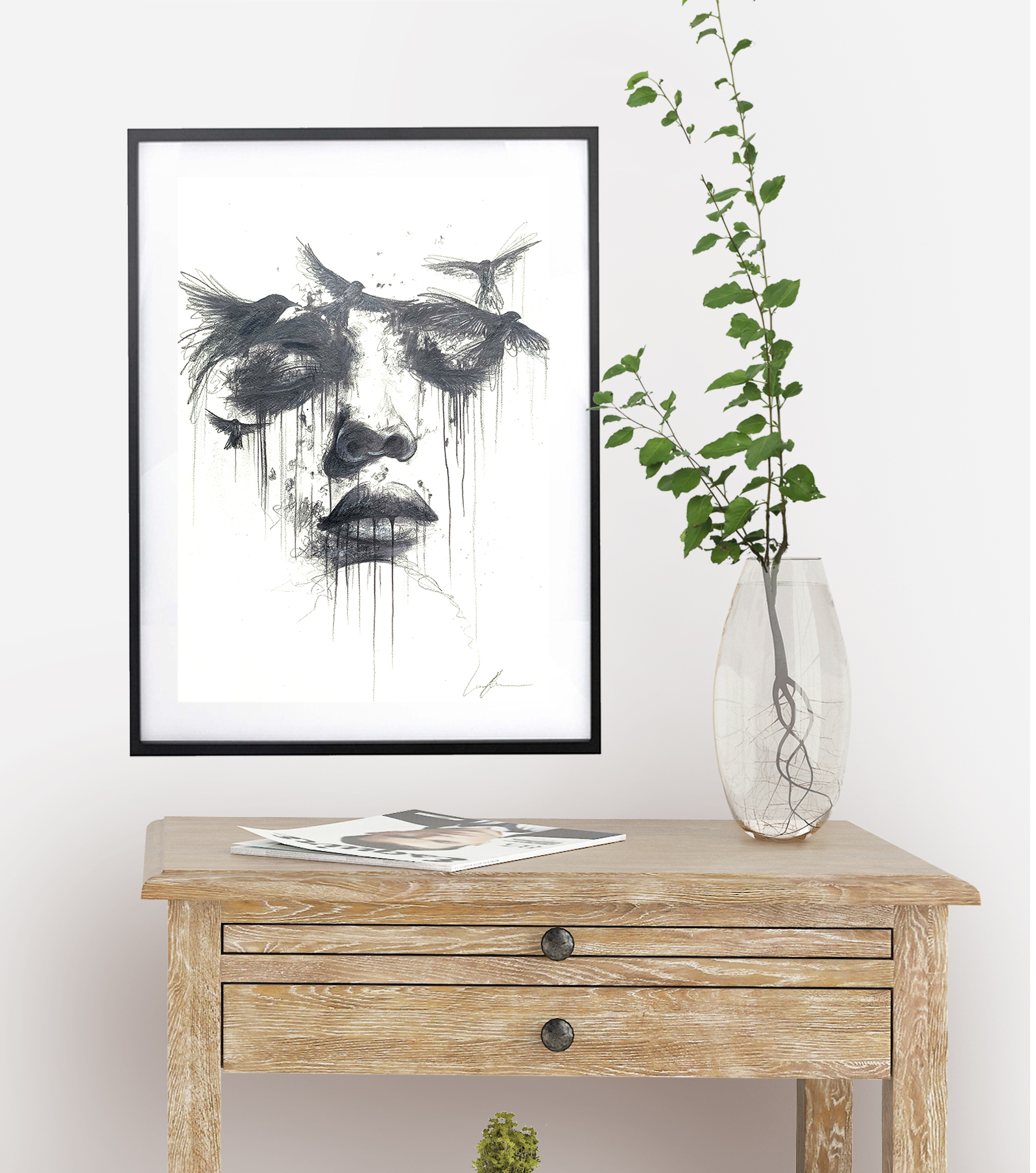 Sydney Artist Leni Kae Spirit Of Birds Framed2