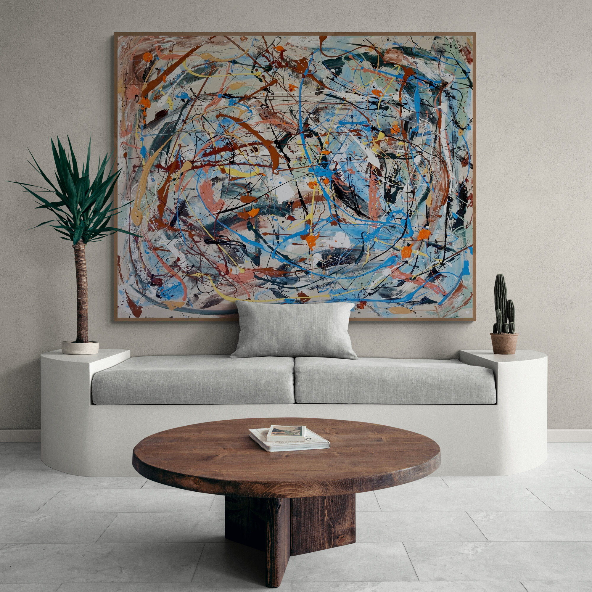 Minimal Mediterranean Style Living Room 5