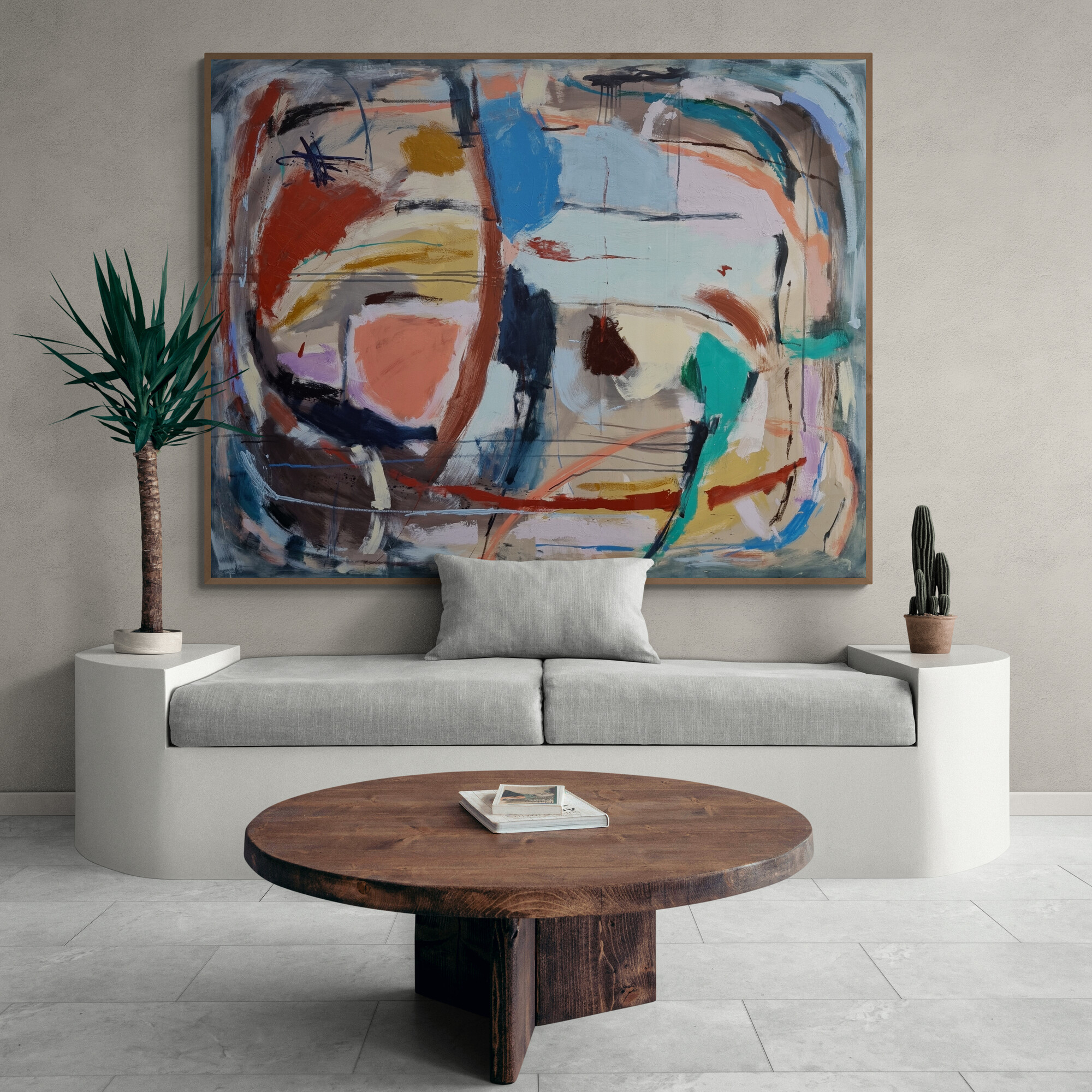 Minimal Mediterranean Style Living Room 4