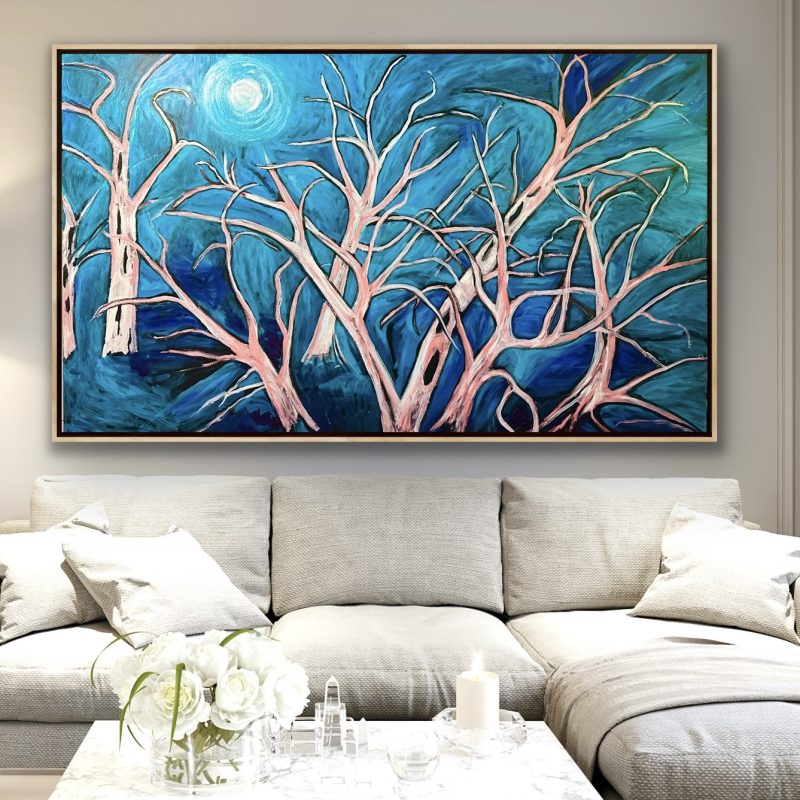 Walking a Mangrove Misty Teal Moon