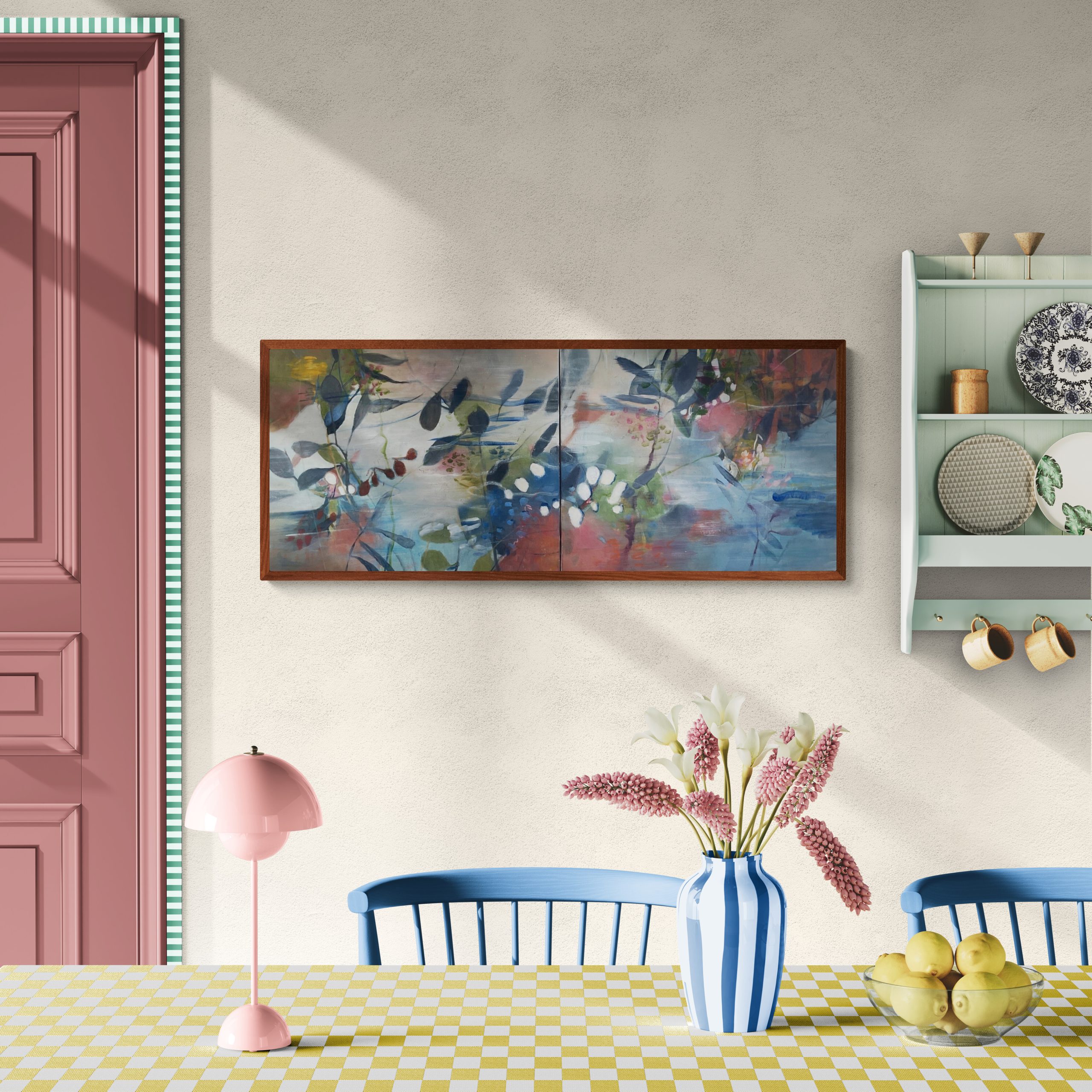 Colorful Farmhouse Style Dining Room (1)