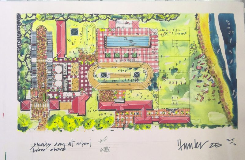 School sport day -from above