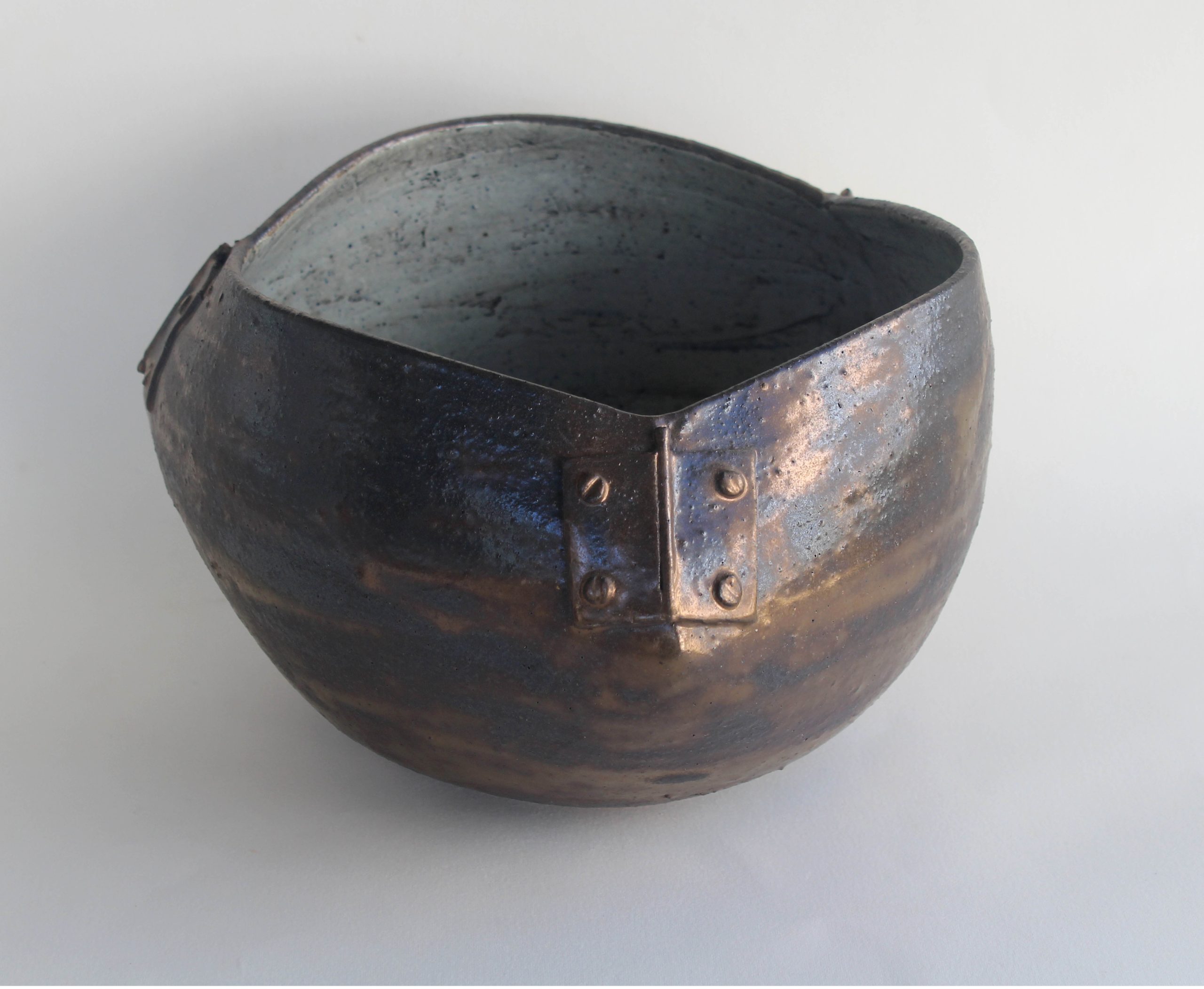 Bronze Hinged Bowl 2 Carol Forster Art Lovers Australia