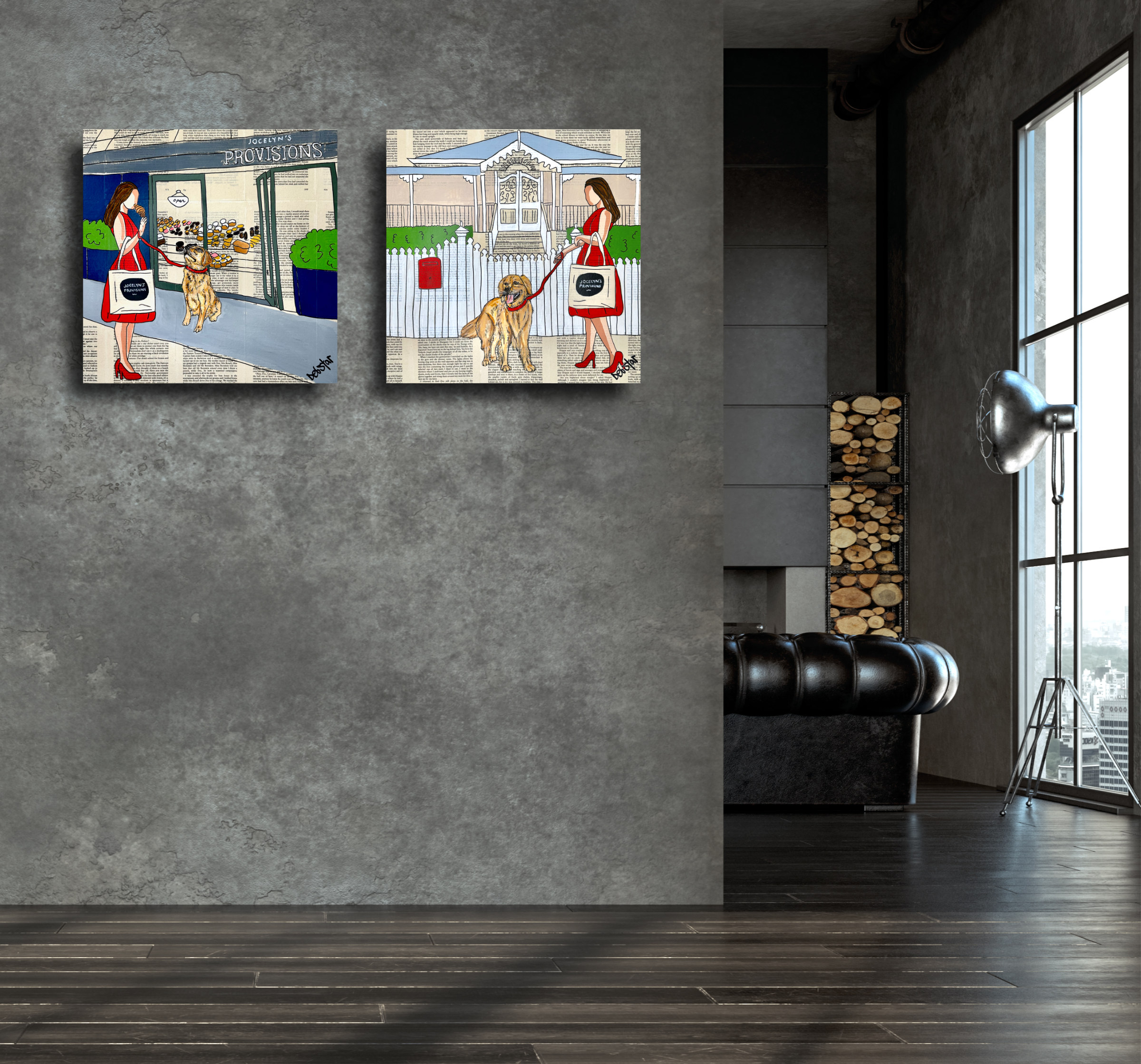 Living Room Interior In Loft, Industrial Style