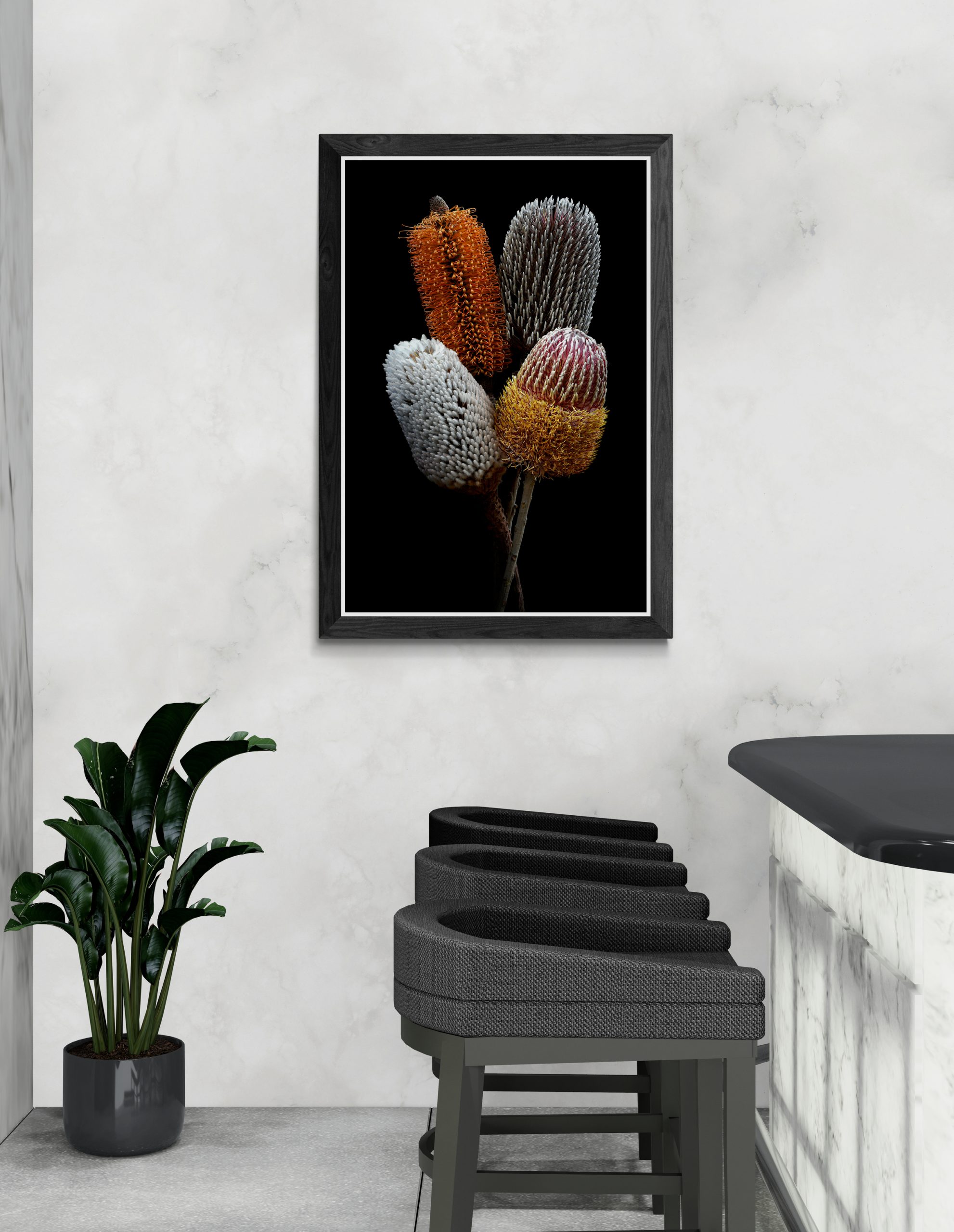 Modern Bar With Tropical Plant (2)