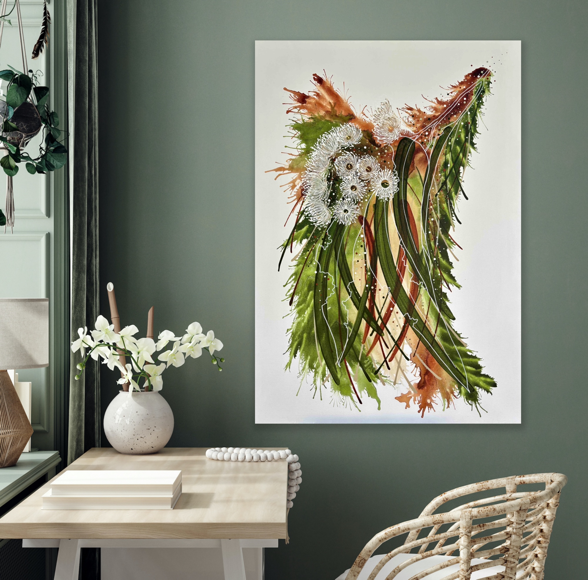 Grey Ironbark 70x100 2025 Anthony Walker Milbi Designs Aboriginal Art In Situ