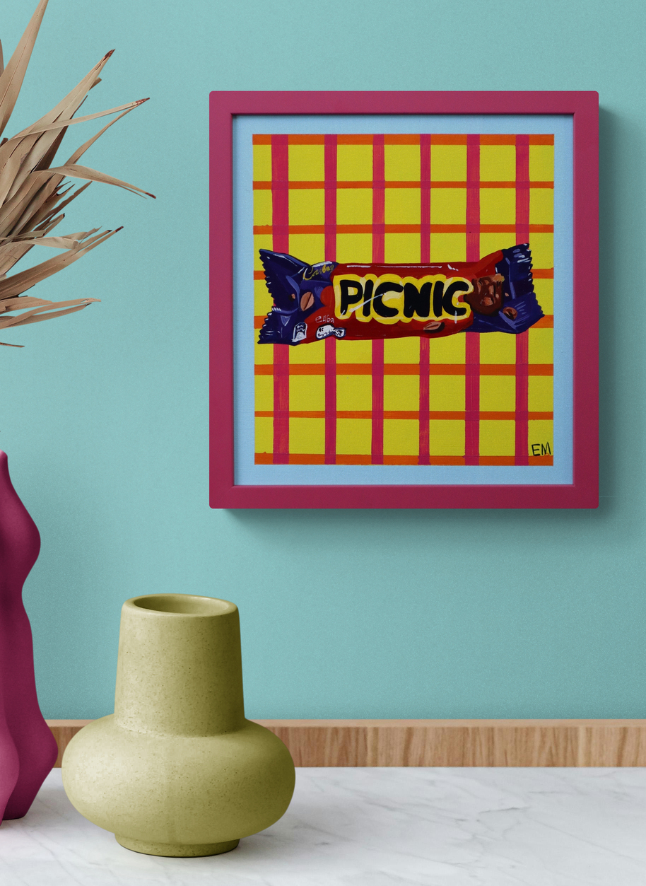 Palm Frond And Vases Sitting On A Table (1)