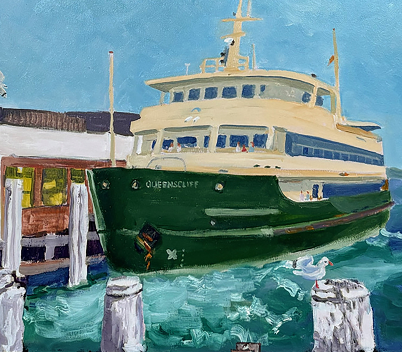 Manly Ferry At Manly Wharf Detail