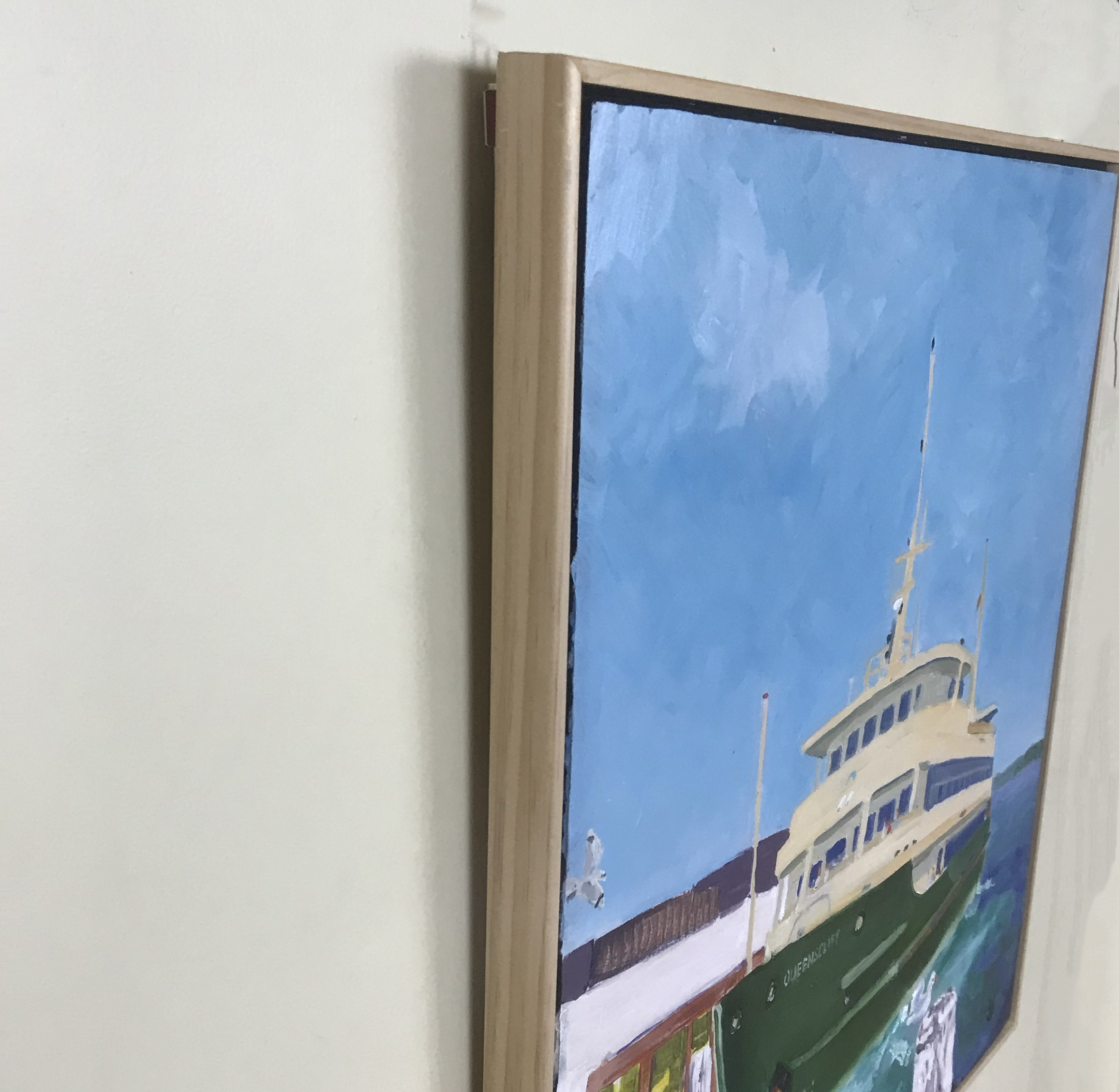 Manly Ferry At Manly Wharf Edge