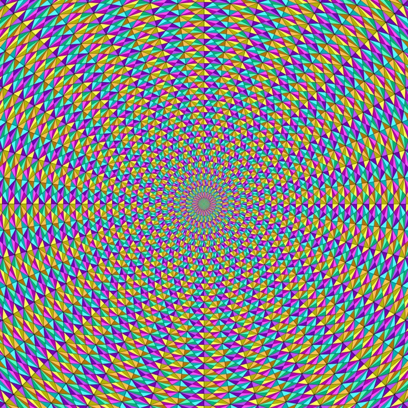 Polar Tessellation No 2 – RadiantFacetHex CMYOLP