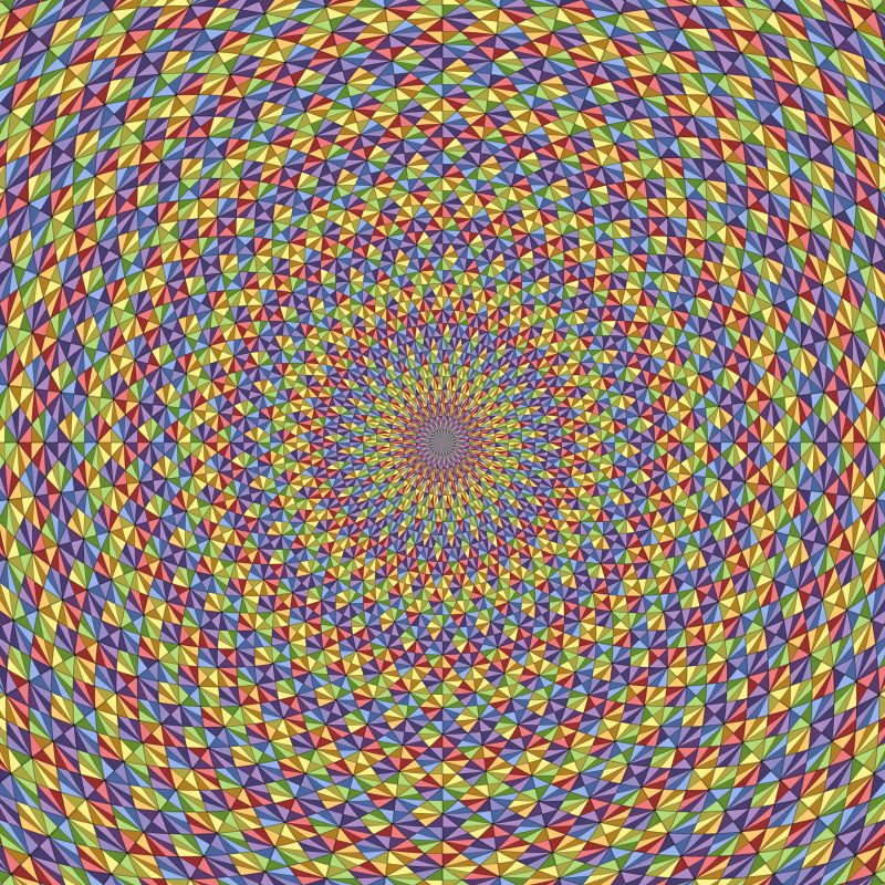 Polar Tessellation No 4 – FacetHex Rainbow